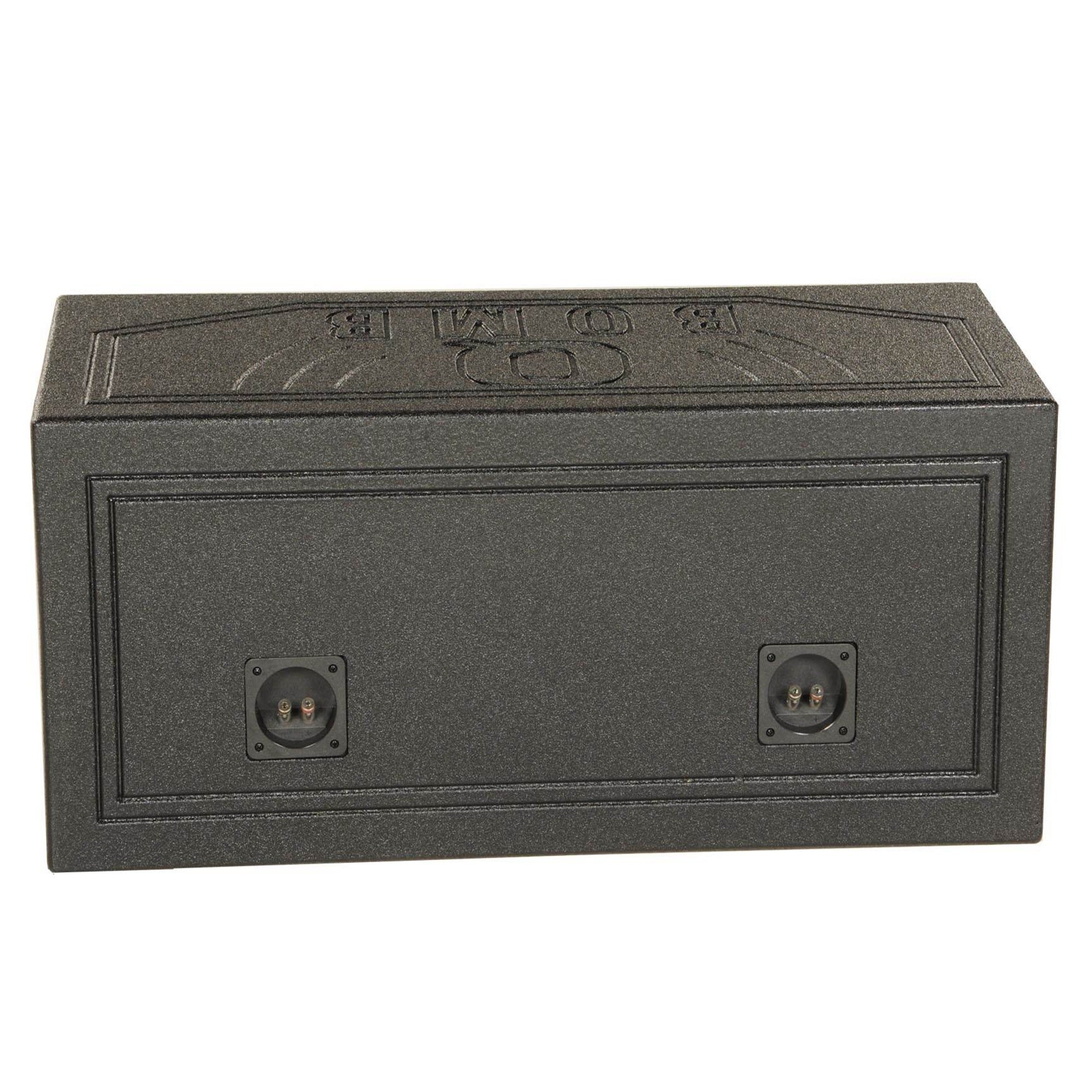 Q-POWER QBOMB12V 12" Rhino Lined Dual Vented Car Sub Box Enclosure (Open Box)