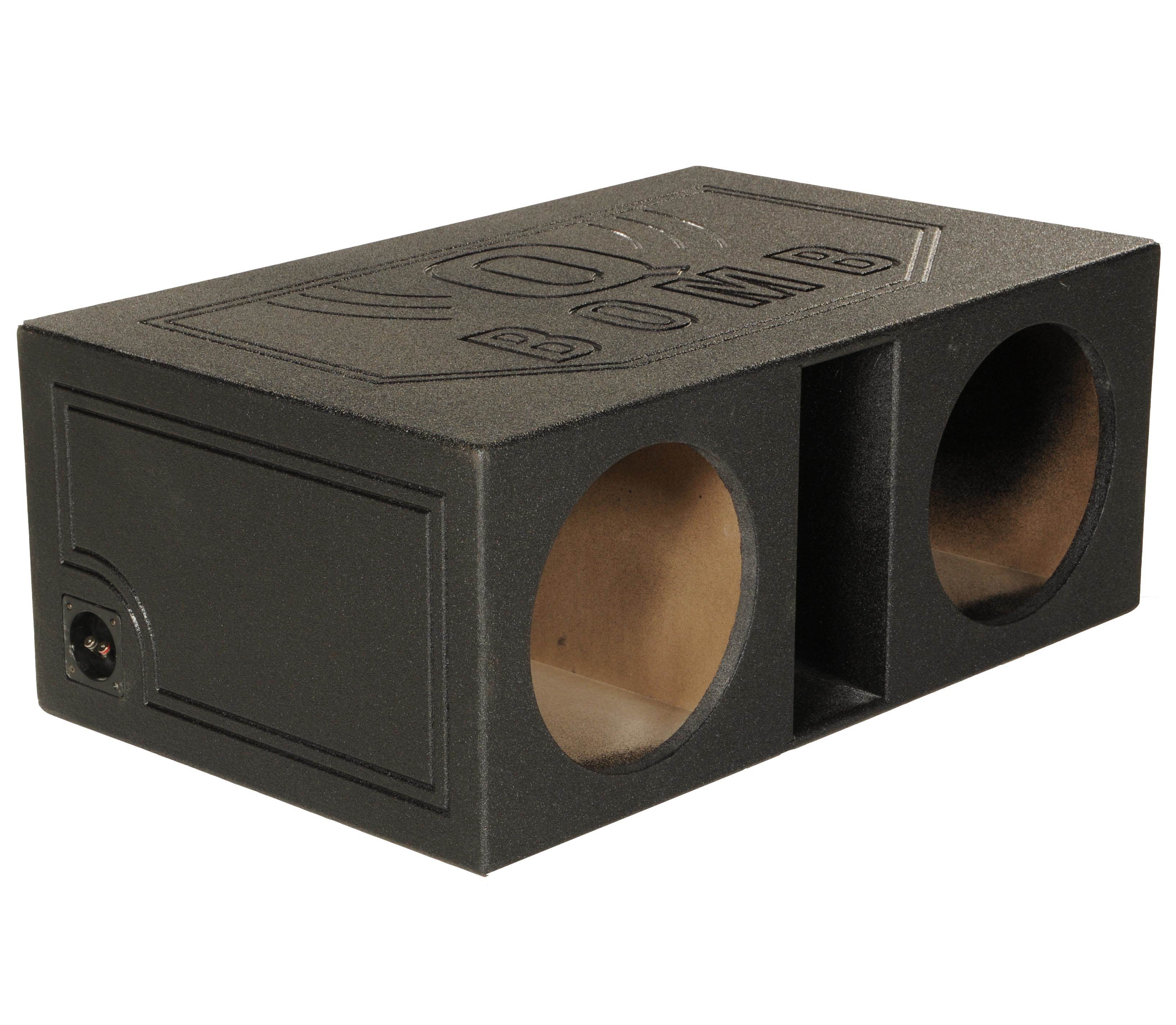 Q-POWER QBOMB12VL 12" Dual Vented Ported Car Subwoofer Box (Open Box) (2 Pack) - VMInnovations