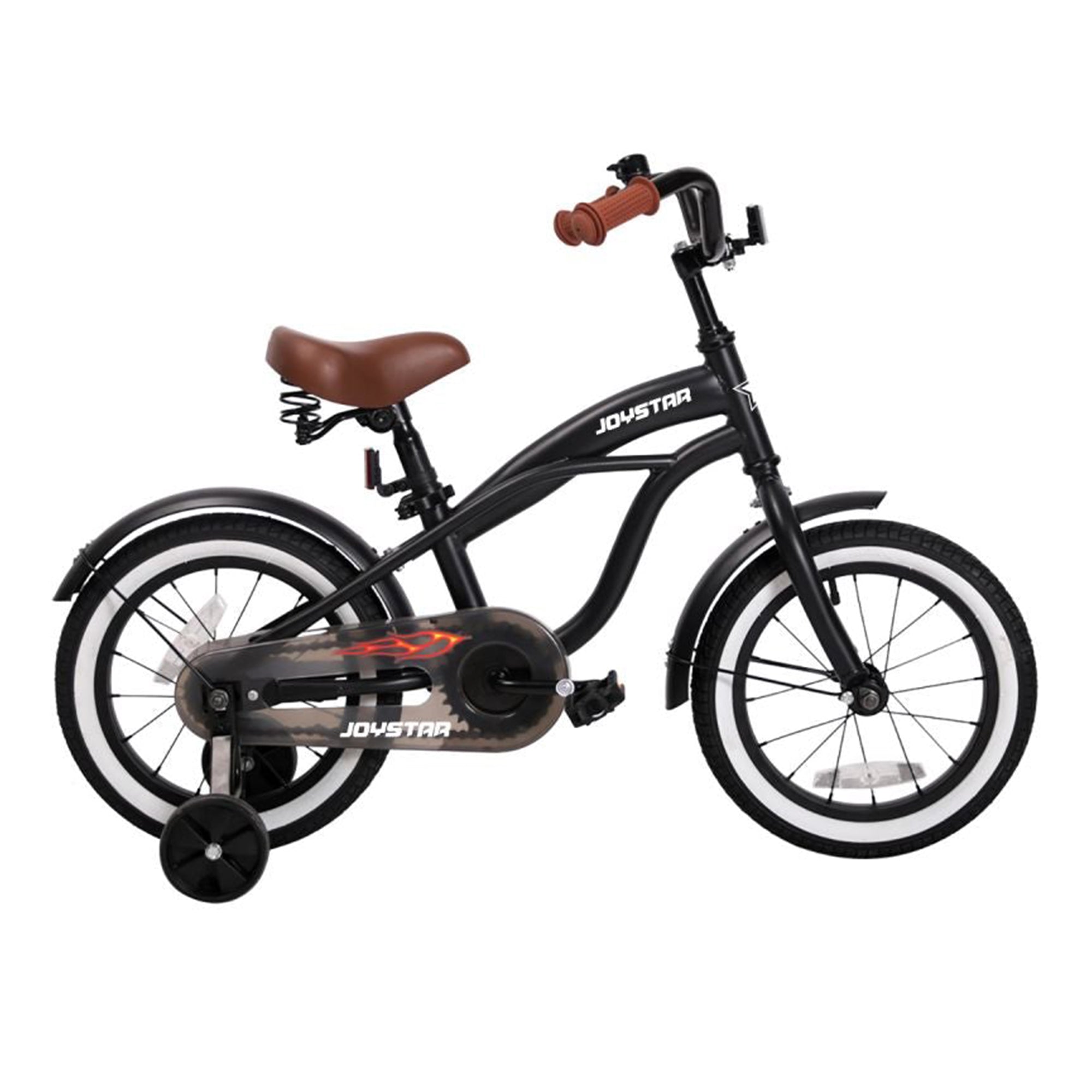 Joystar Aquaboy 14" Cruiser Bike w/ Training Wheels, Ages 3 to 5, Black (Used) - VMInnovations