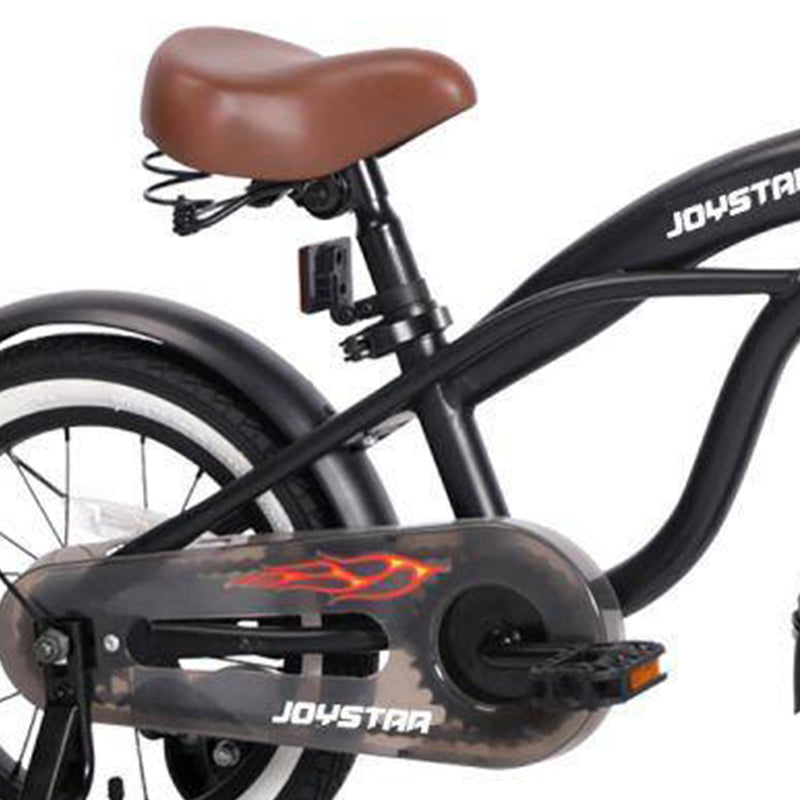 Joystar Aquaboy 14" Cruiser Bike w/ Training Wheels, Ages 3 to 5, Black (Used)