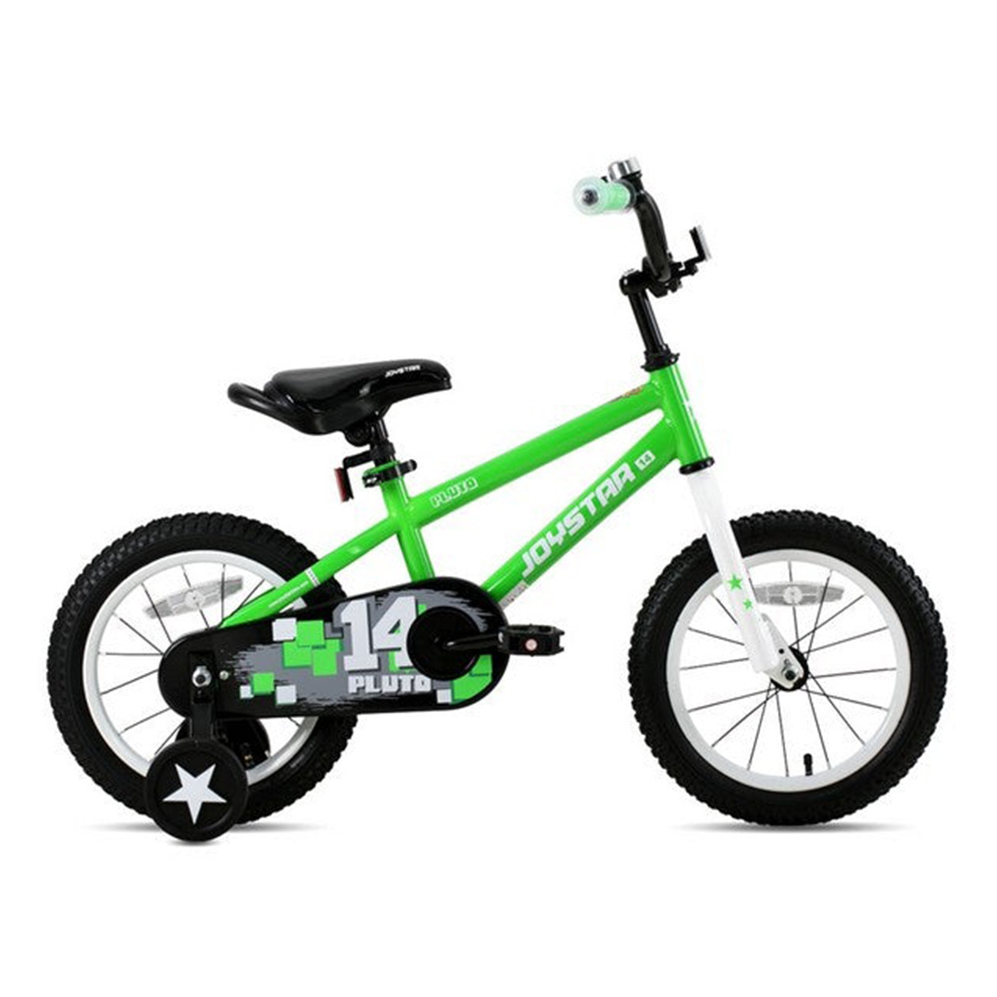 Joystar Pluto 16 Inch Ages 4 to 7 Kids Boys BMX Bike with Training Wheels, Green