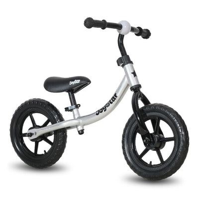 Joystar Marcher No Pedal 12" Age 1.5 to 5 Toddler Training Balance Bike, Silver