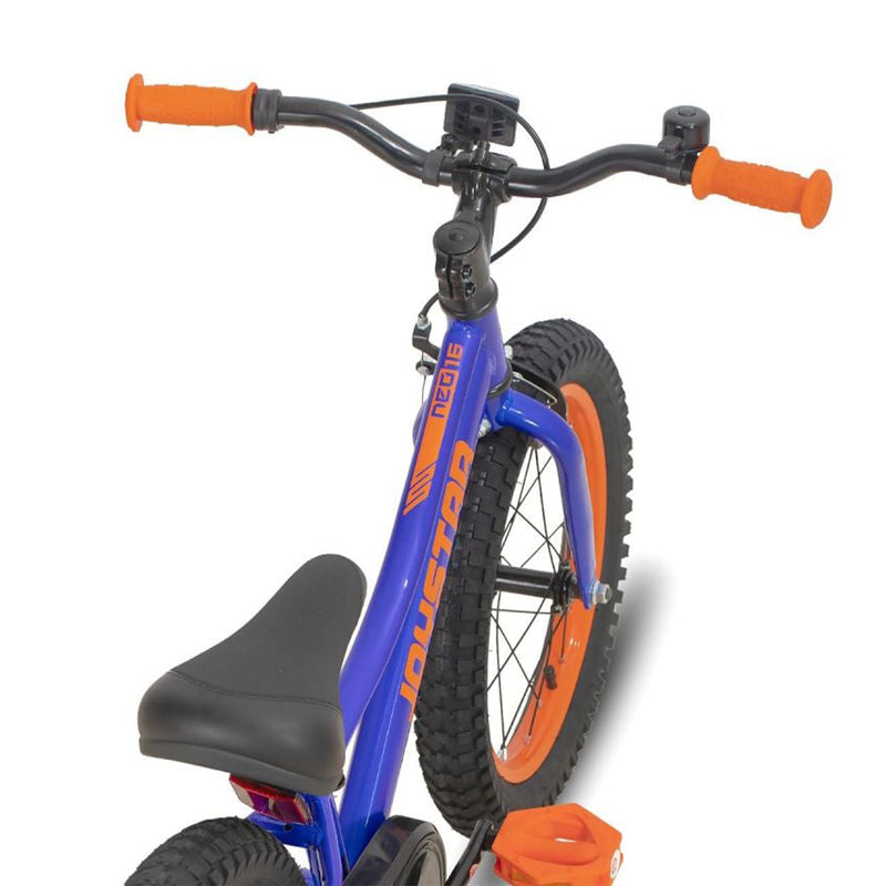 Joystar NEO BMX Kids Bike for Boys Ages 5 to 9 with Training Wheels, 18", Blue