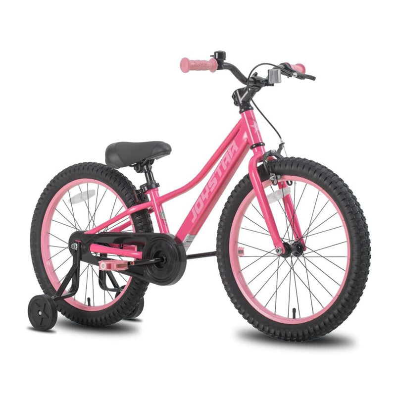 Joystar NEO BMX Kids Bike for Girls Ages 5 to 9 with Training Wheels, 18", Pink