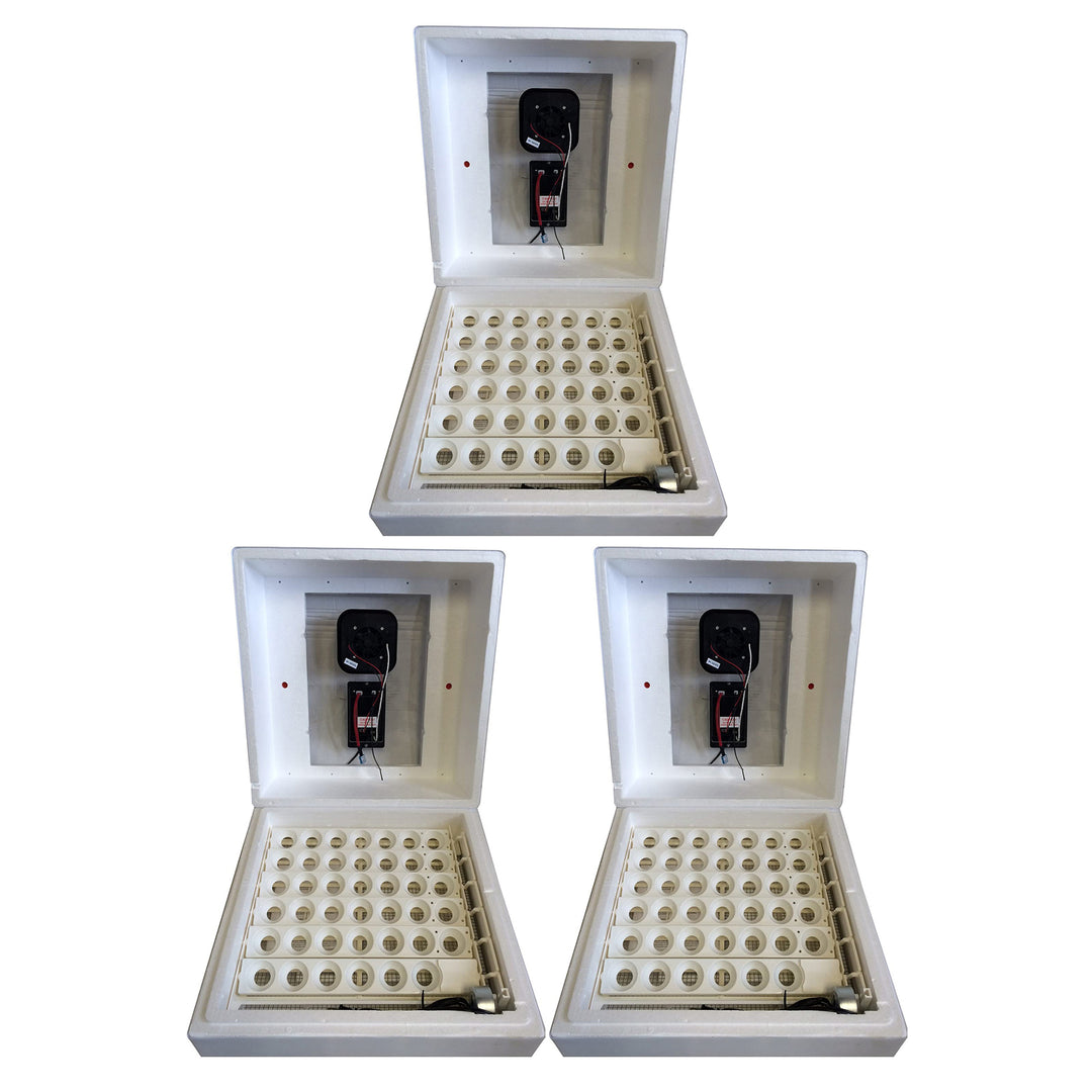 Farm Innovators 2450 Circulated Air Incubator w/ Auto Egg Turner, White (3 Pack) - VMInnovations