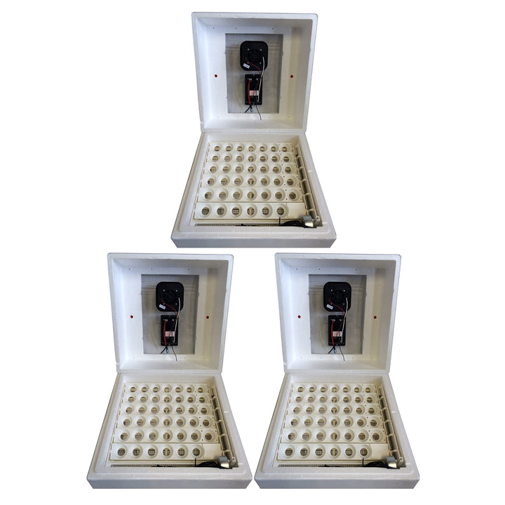 Farm Innovators 2450 Circulated Air Incubator w/ Auto Egg Turner, White (3 Pack) - VMInnovations