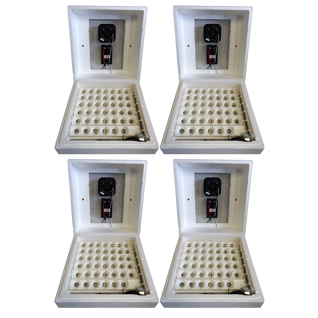 Farm Innovators 2450 Circulated Air Incubator w/ Auto Egg Turner, White (4 Pack)