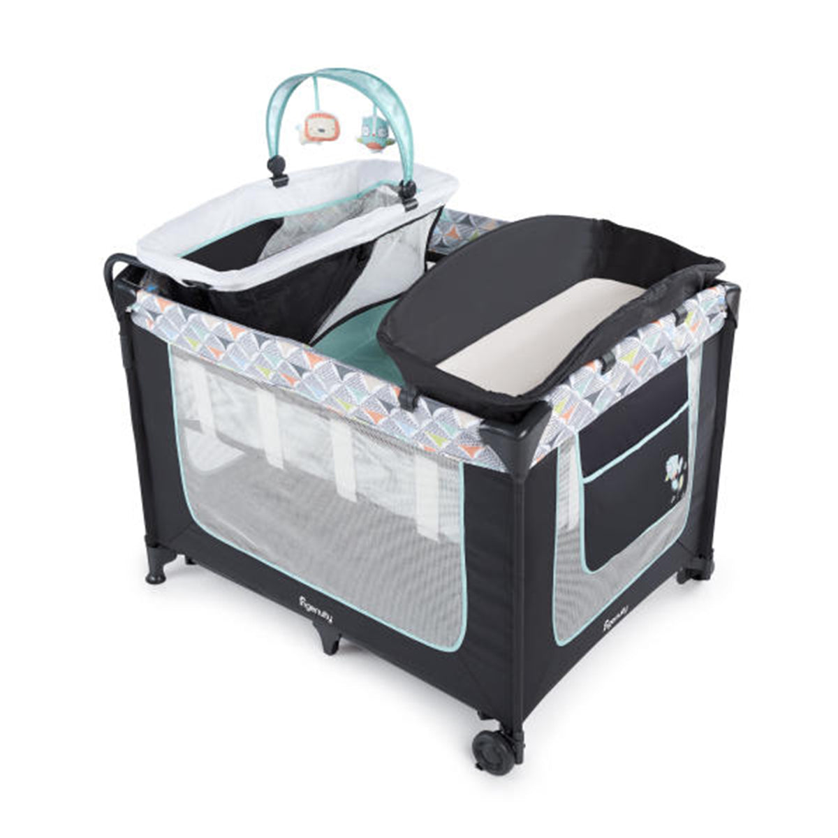 Ingenuity Smart and Simple 3 Piece Portable Playard with Storage Pockets, Bryant - VMInnovations