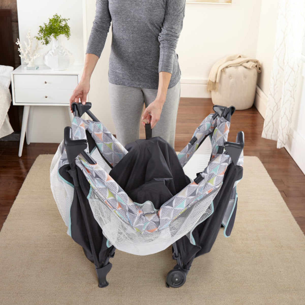 Ingenuity Smart and Simple 3 Piece Portable Playard with Storage Pockets, Bryant - VMInnovations