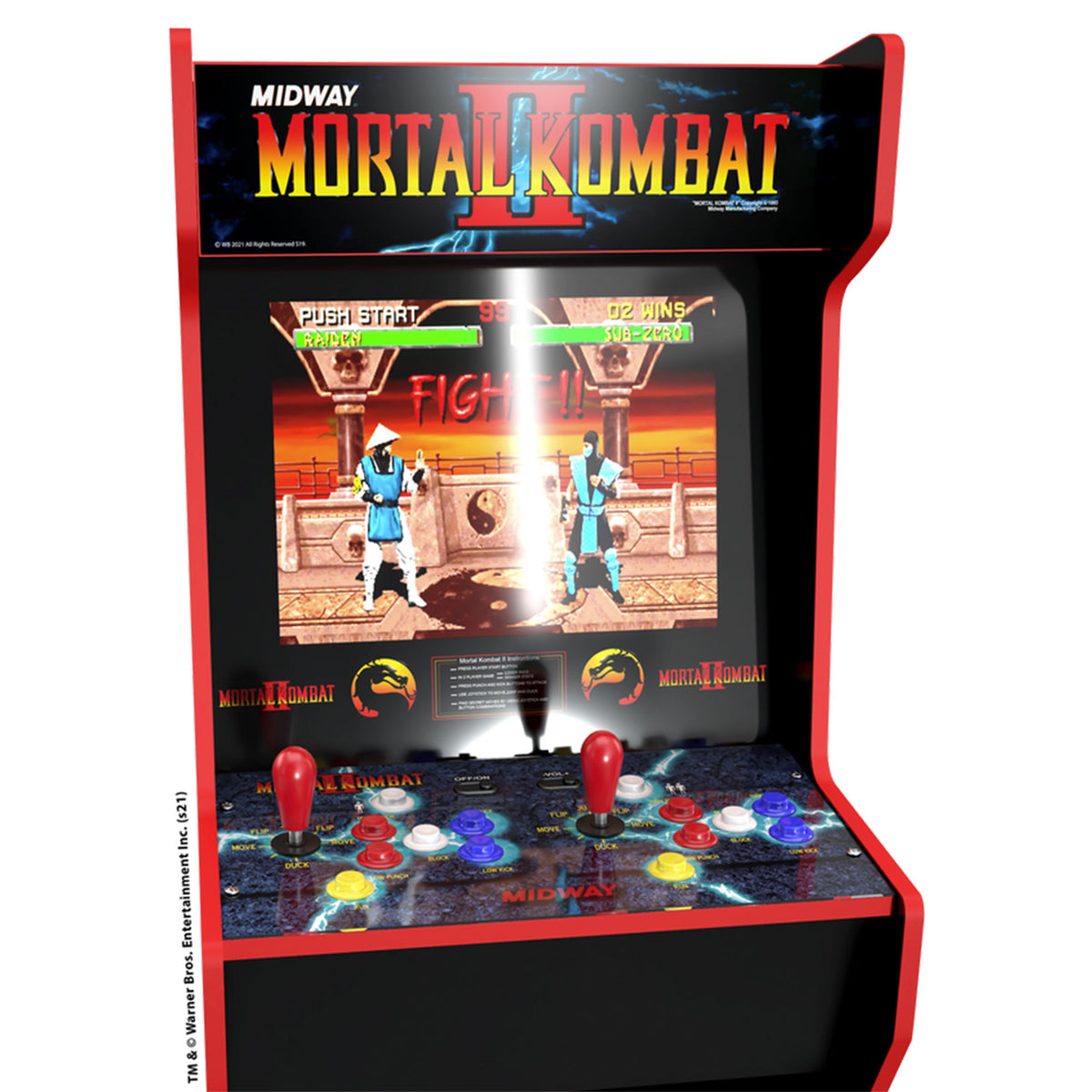 Arcade1Up Midway Legacy Mortal Kombat Arcade Cabinet & Padded Stool, 2 Pack