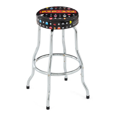 Arcade1UP Classic Pac Man Adjustable Height Steel Padded Arcade Stool, 2 Pack