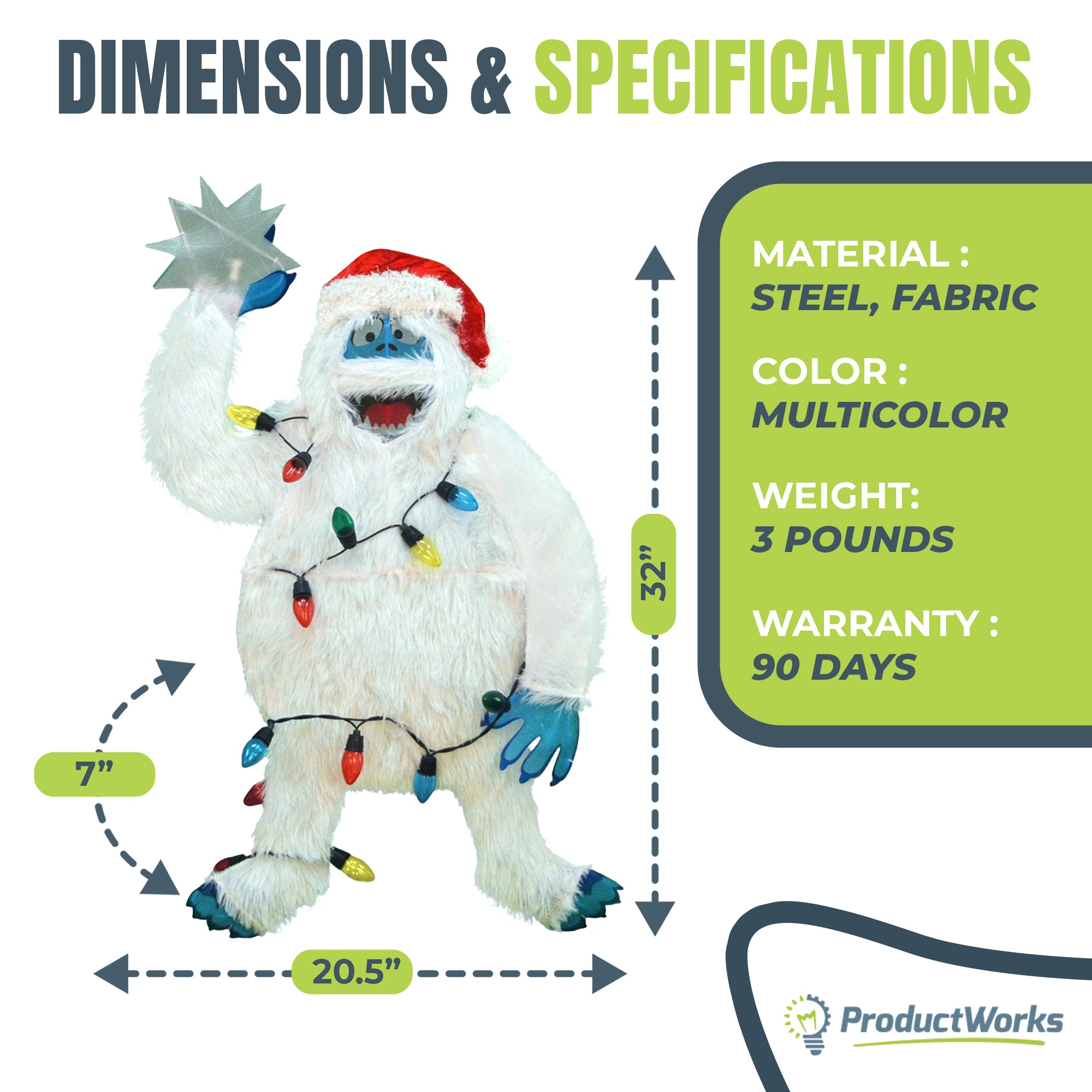 ProductWorks 32 Inch Bumble Pre-Lit Christmas Yard Ornament Holiday Decoration - VMInnovations