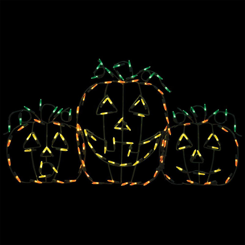 ProductWorks Pro Line LED Jack-O-Lanterns Halloween Yard Decoration Pumpkins