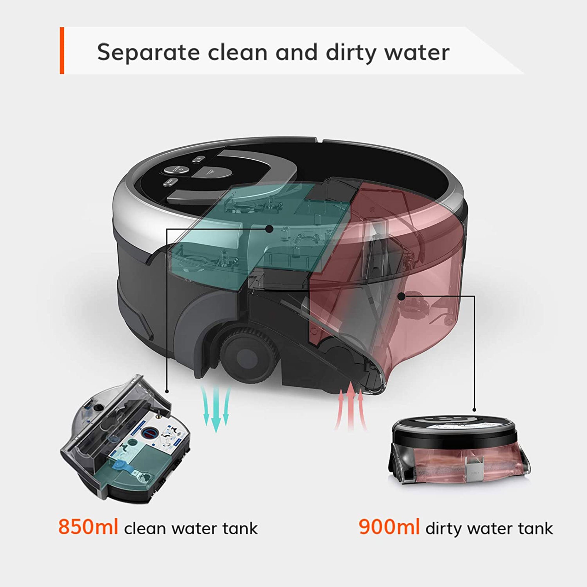 ILIFE W400s ShineRobot Floor Mopping Scrubbing Robot for Hard Floors (Used) - VMInnovations