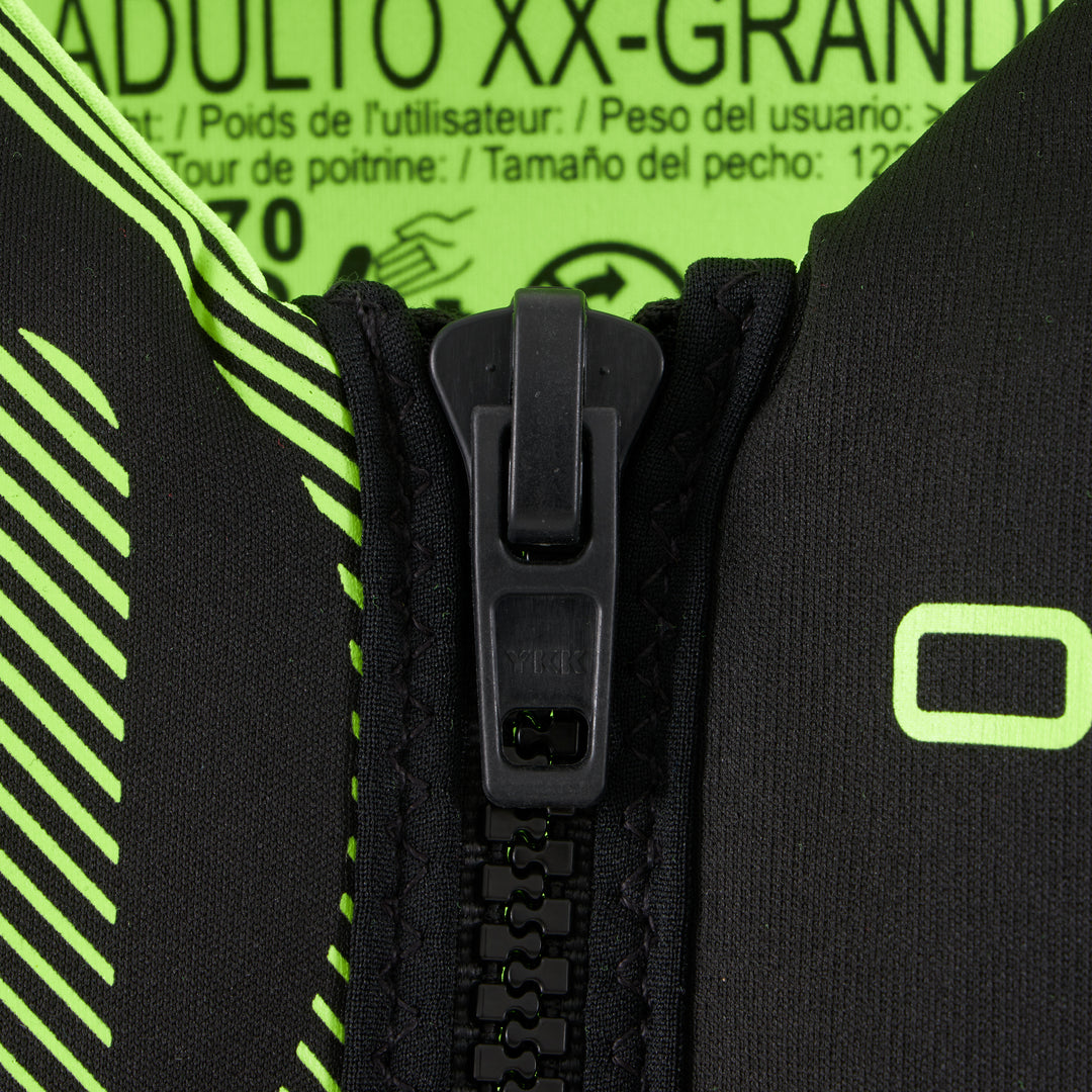 O'Brien Mens Traditional Lightweight Front Zip BioLite Life Jacket, 2XL, Yellow - VMInnovations