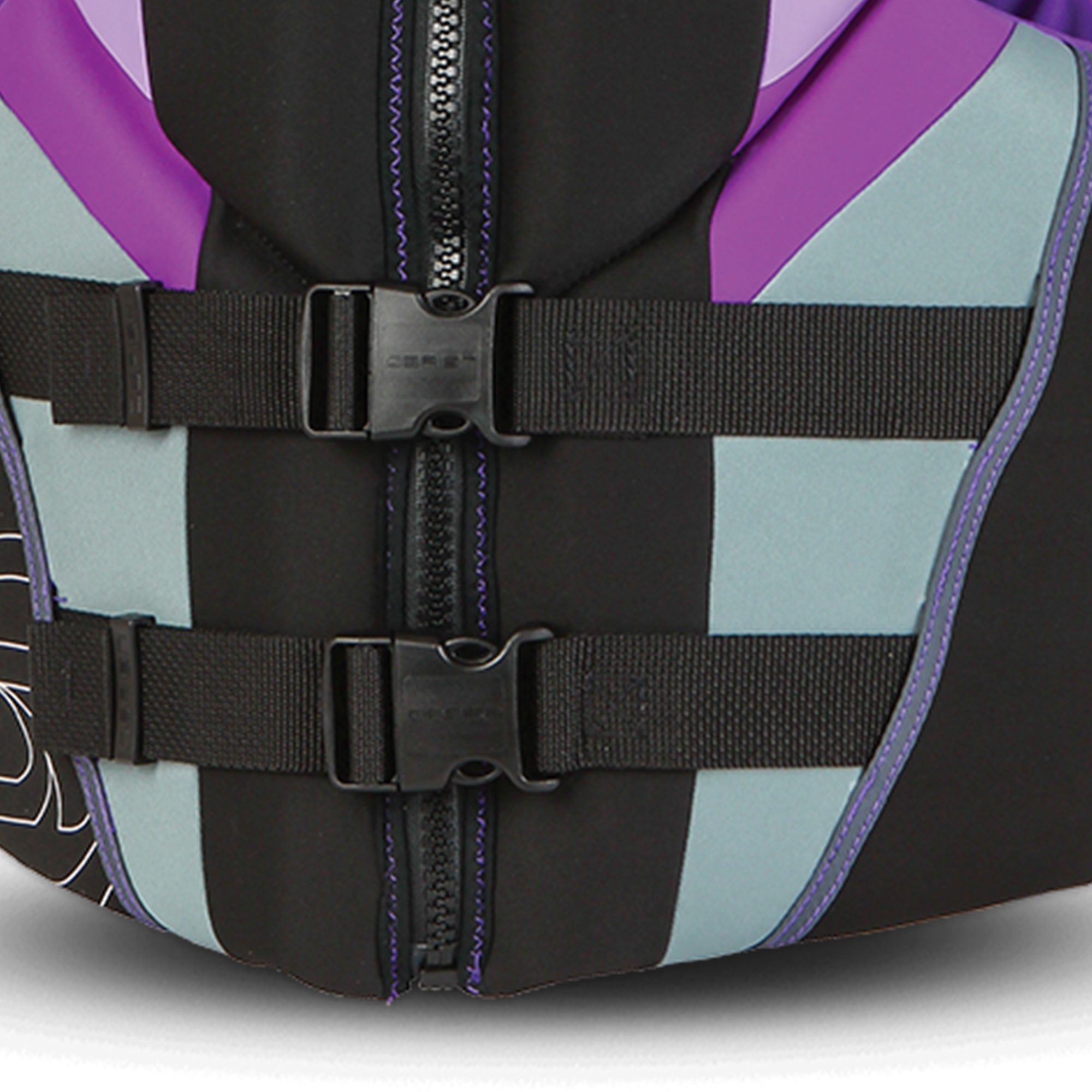 O'Brien Focus Life Jacket Safety Floatation Vest for Women, Black/Purple, Small - VMInnovations