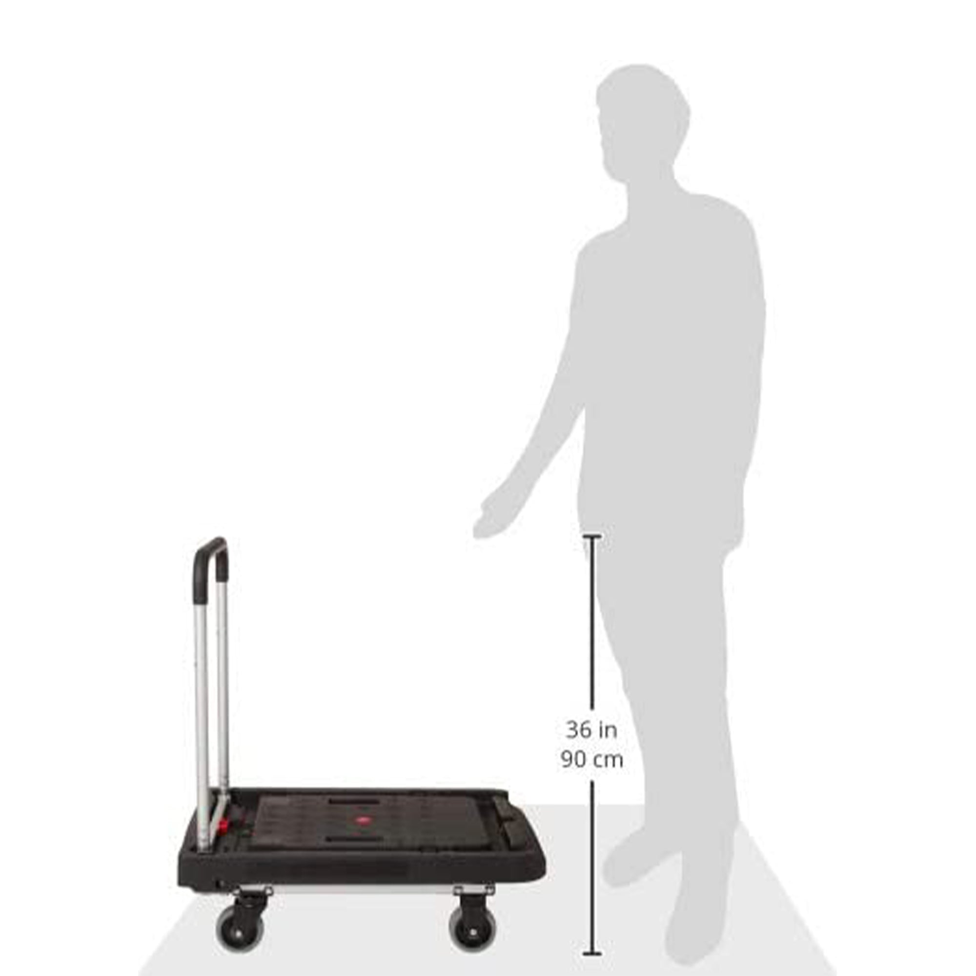 Magna Cart 4 Wheel Folding Platform Transport Cart with 500 Pound Capacity(Used) - VMInnovations