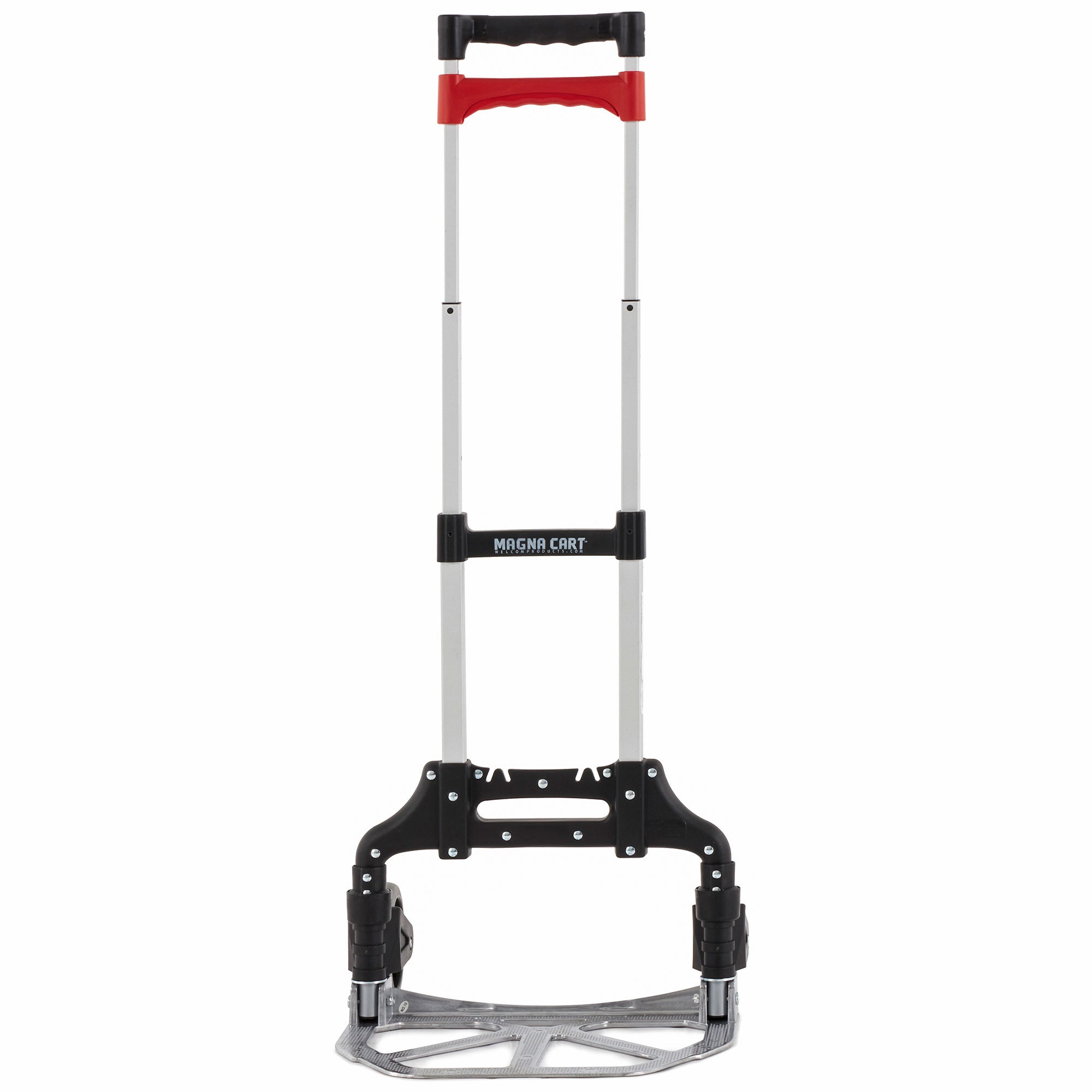 Magna Cart Personal MCX Folding Aluminum Hand Truck, 150lb Capacity, Black/Red - VMInnovations