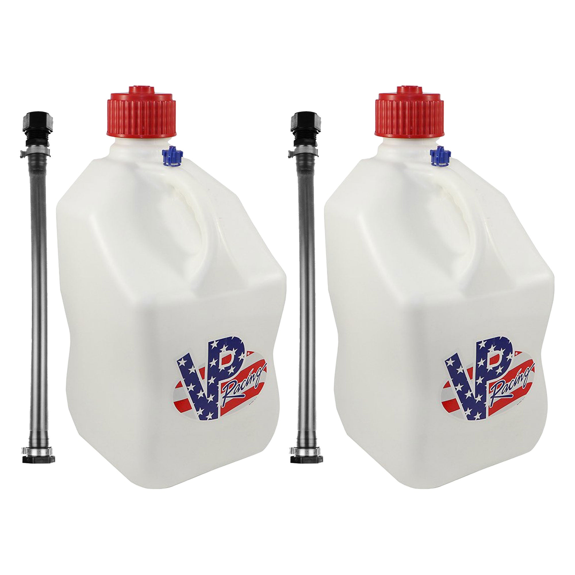 VP Racing 14" Container Hose (2 Pack) w/ 5 Gal Racing Utility Jug (2 Pack)