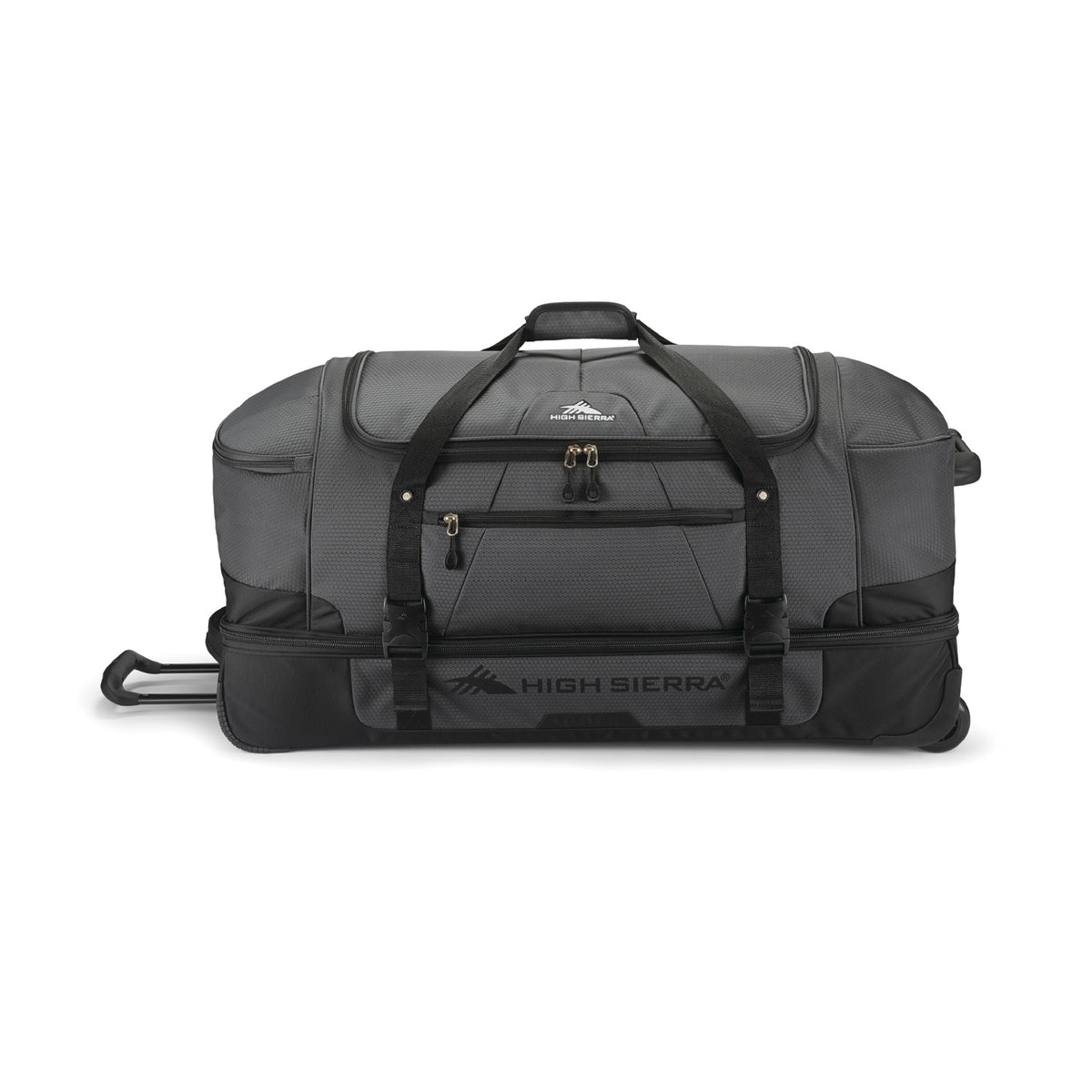 High Sierra Fairlead 34 Inch Drop Bottom Wheeled Duffel Bag with Handle, Mercury