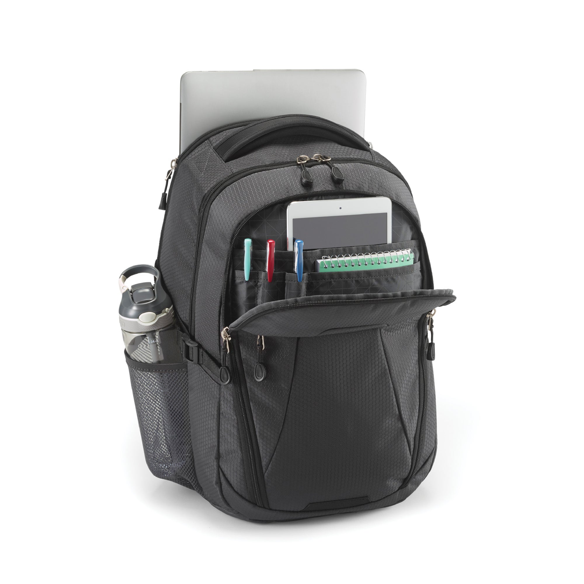 High Sierra Fairlead Computer Laptop Backpack with Zipper Closure, Black (Used) - VMInnovations