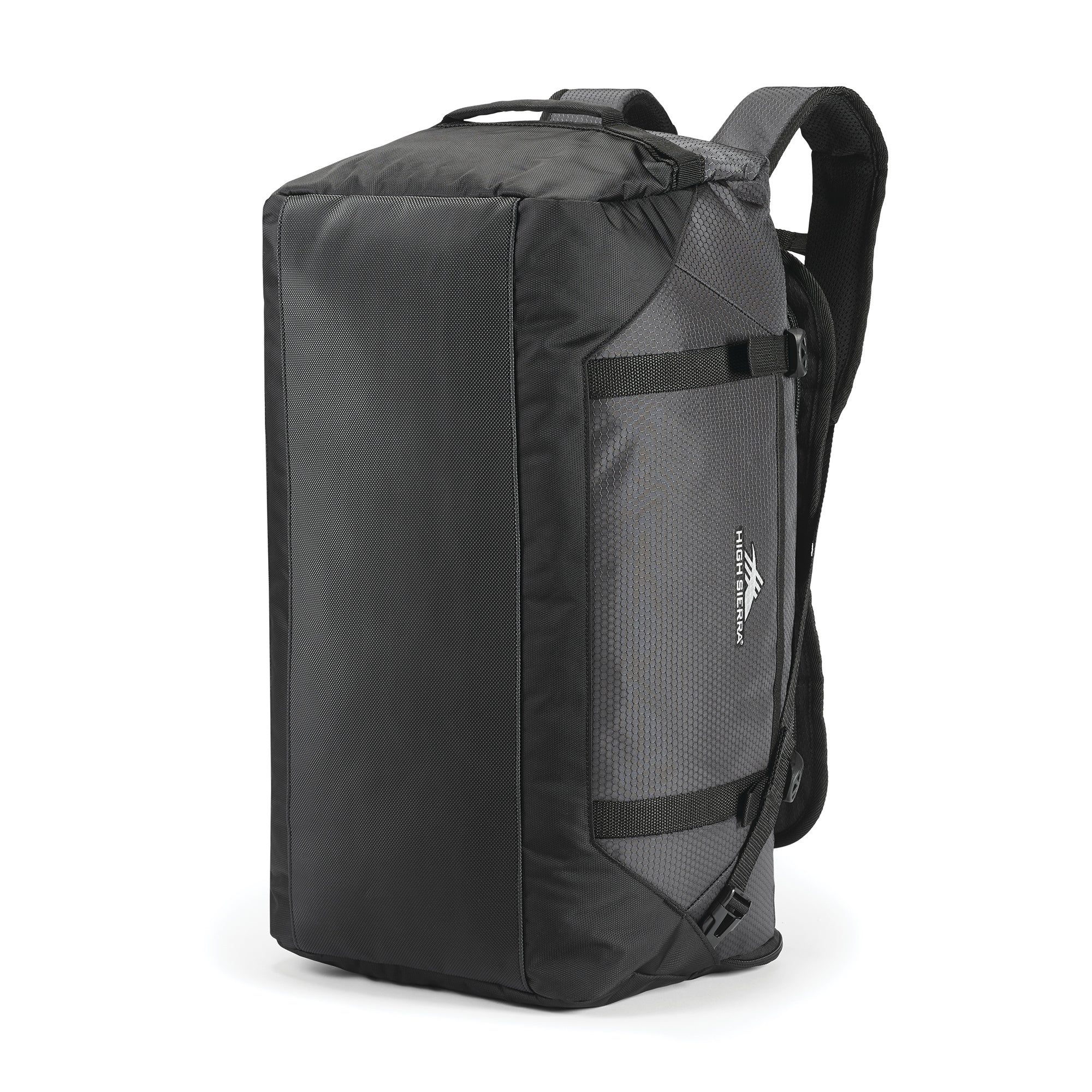 High Sierra Fairlead Zipper Closure Travel Duffel Backpack with Handle, Black