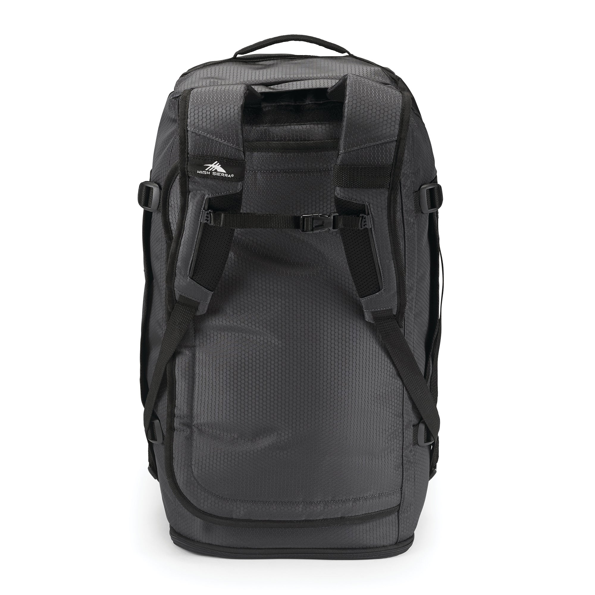 High Sierra Fairlead Zipper Closure Travel Duffel Backpack with Handle, Black