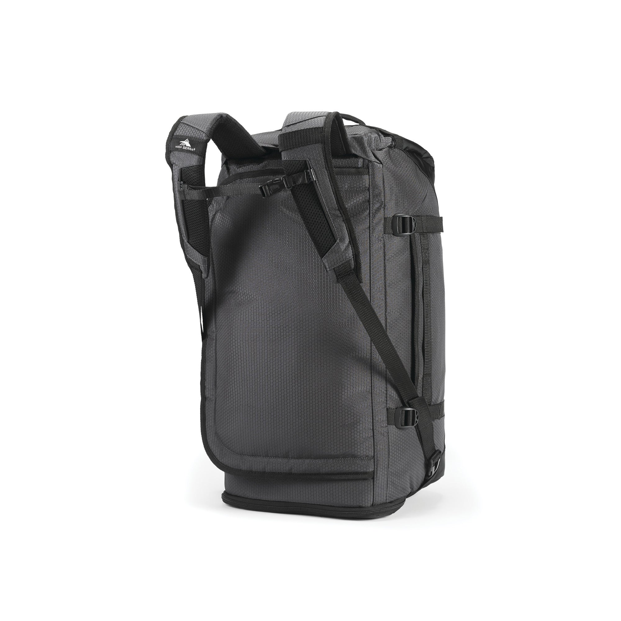 High Sierra Fairlead Zipper Closure Travel Duffel Backpack with Handle, Black