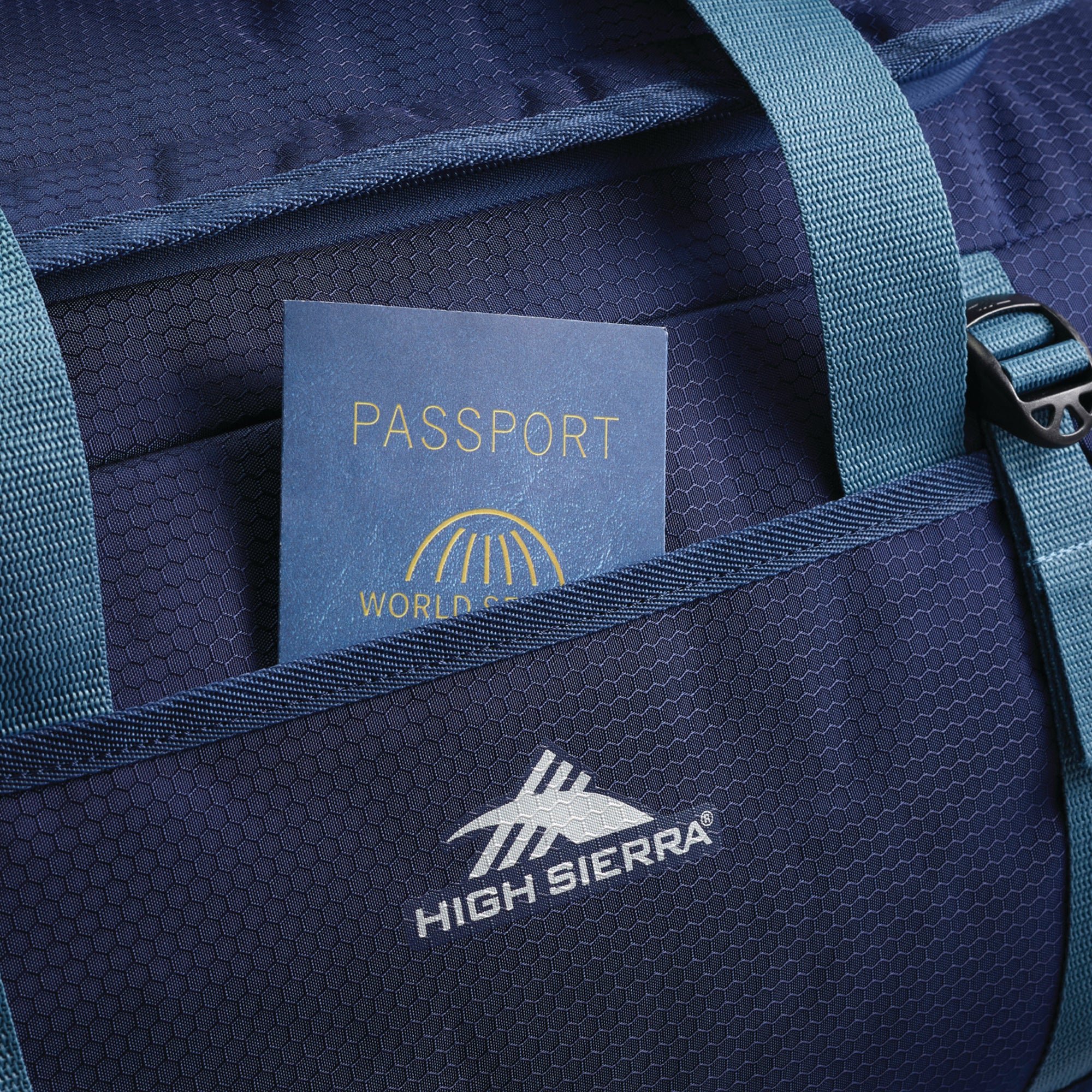 High Sierra Fairlead Zipper Closure Travel Duffel Backpack with Handle, Blue