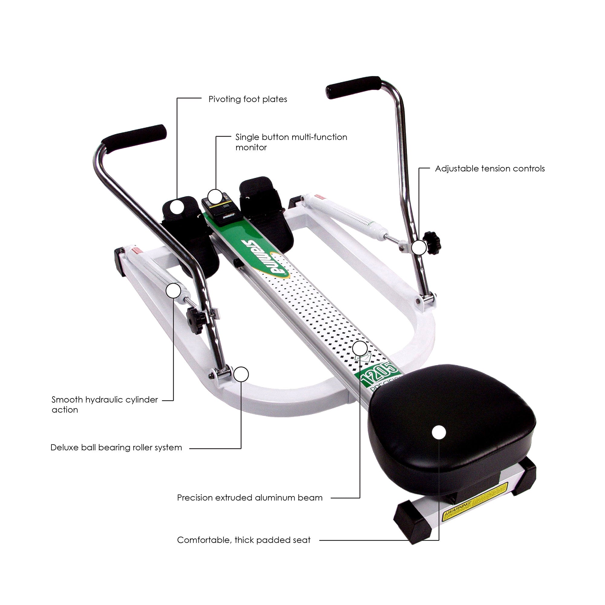 Stamina Products 35-1205 Low Impact Indoor Home Fitness Precision Rowing Machine - VMInnovations