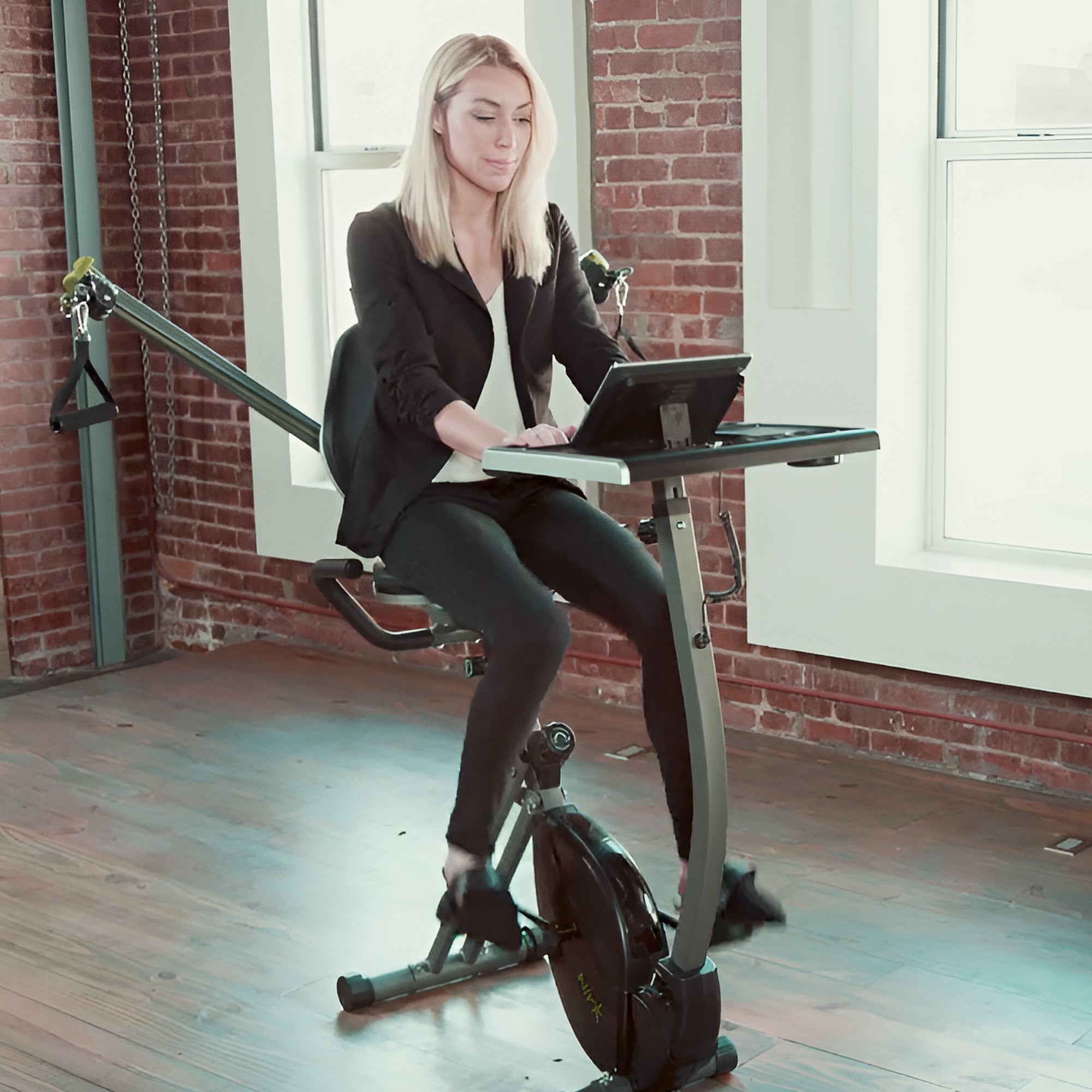 85-2449 Wirk Ride Exercise Bike Workstation & Standing Desk (Used) - VMInnovations