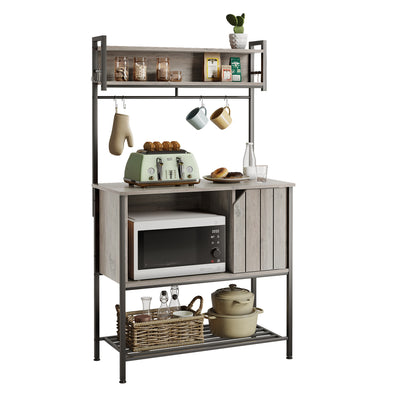 Bestier Modern Multifunctional Hutch with Hanging Hooks, 60 Inches (Open Box)