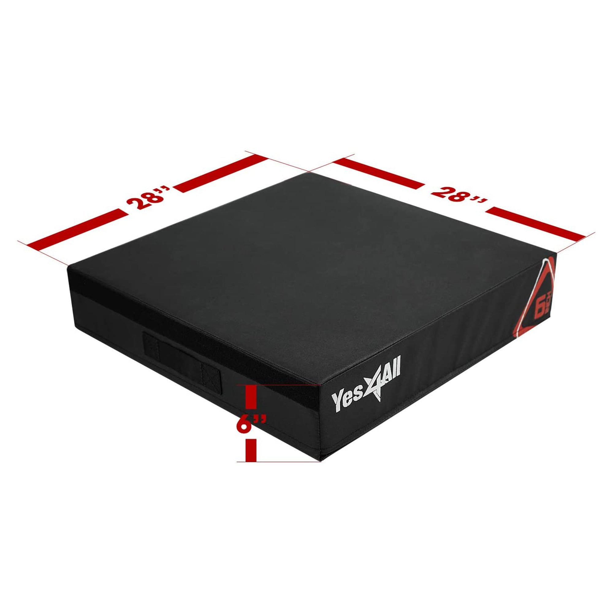 Yes4All Soft Stackable Plyometric Exercise Interval Training Jump Box, 6", Black
