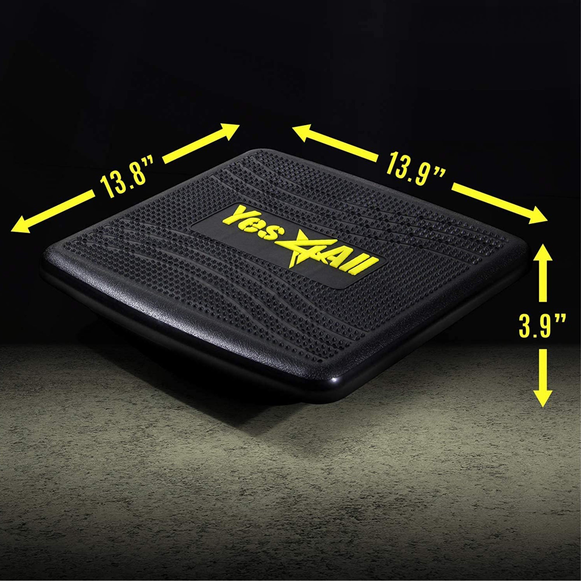 Yes4All 14.5 Inch Professional Exercise Balance Rocker & Foot Rest Board, Black