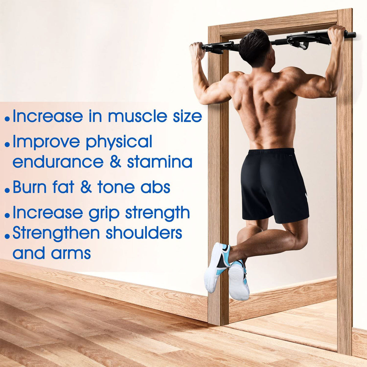 Yes4All Deluxe Home Fitness Exercise 1 Piece Construction Doorway Chin Up Bar