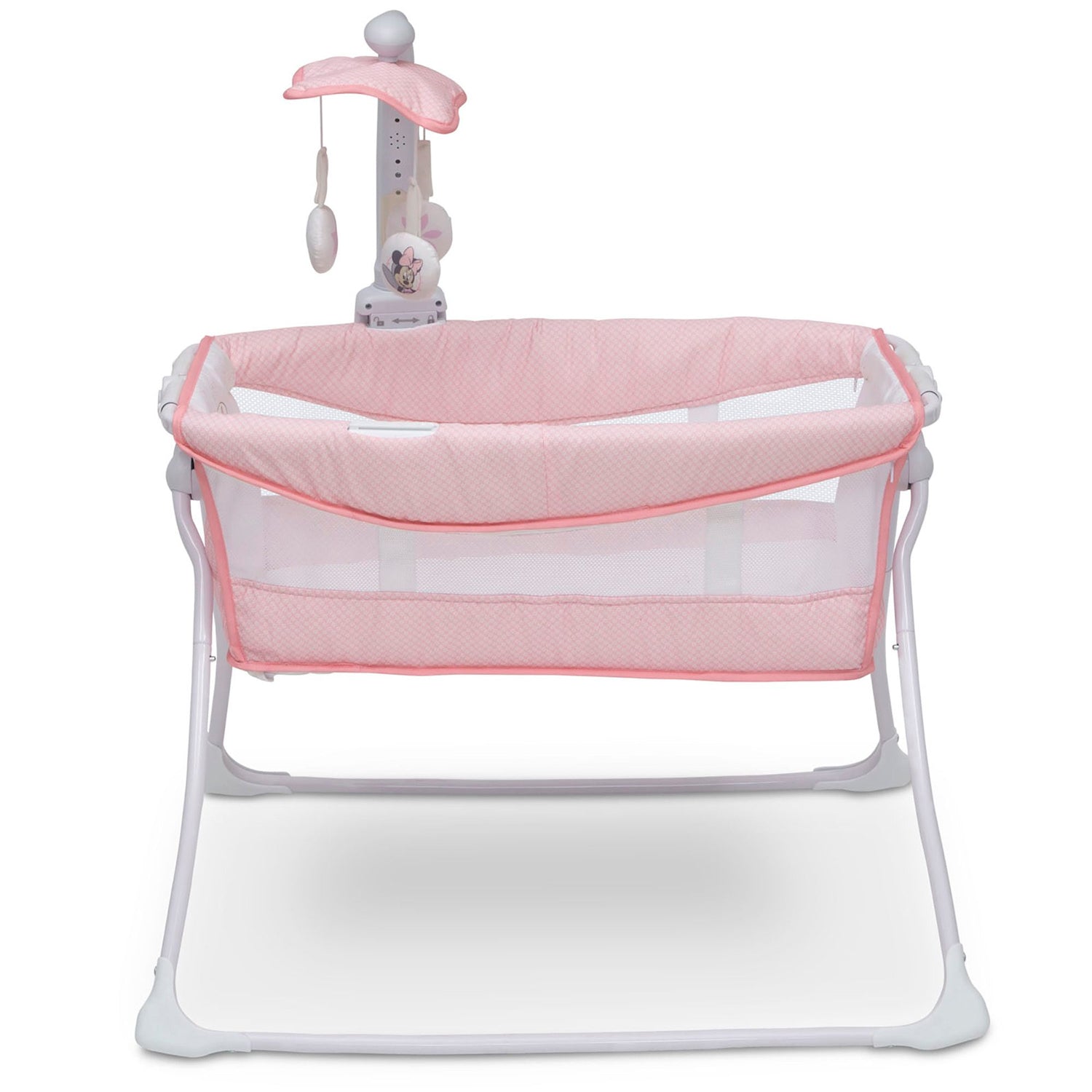 Delta Children Minnie Mouse Portable Bedside Activity Bassinet Crib (Open Box)