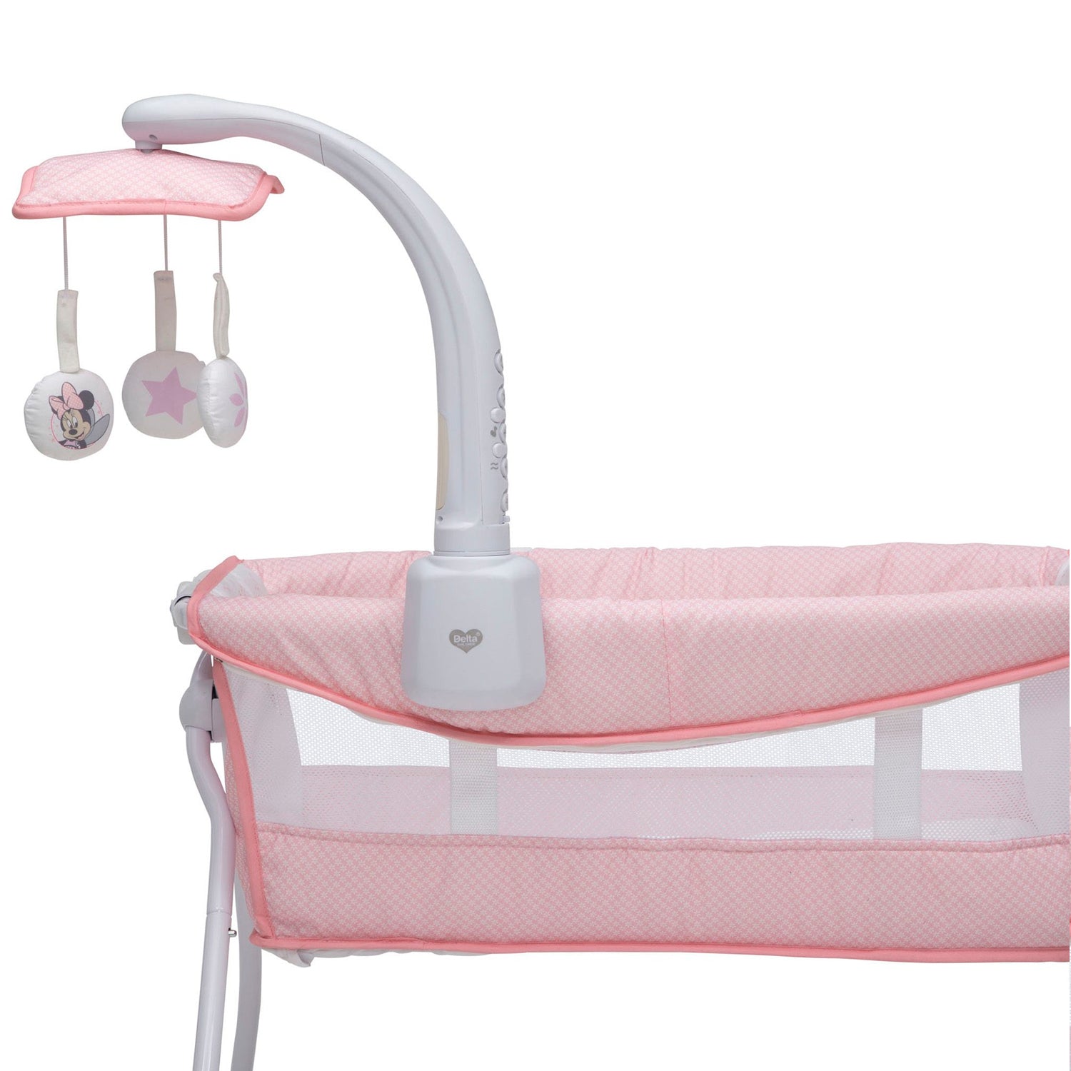 Delta Children Minnie Mouse Portable Bedside Activity Bassinet Crib (Open Box)