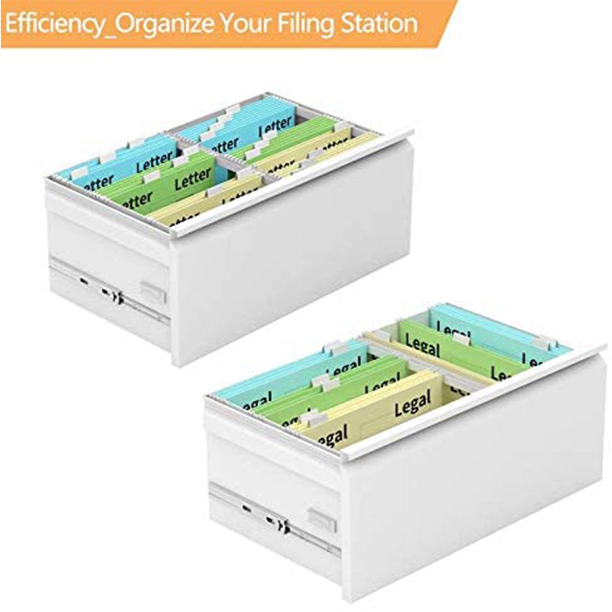 AOBABO 4 Drawer Lateral File Cabinet w/ Lock for Letter/Legal Size Paper, White