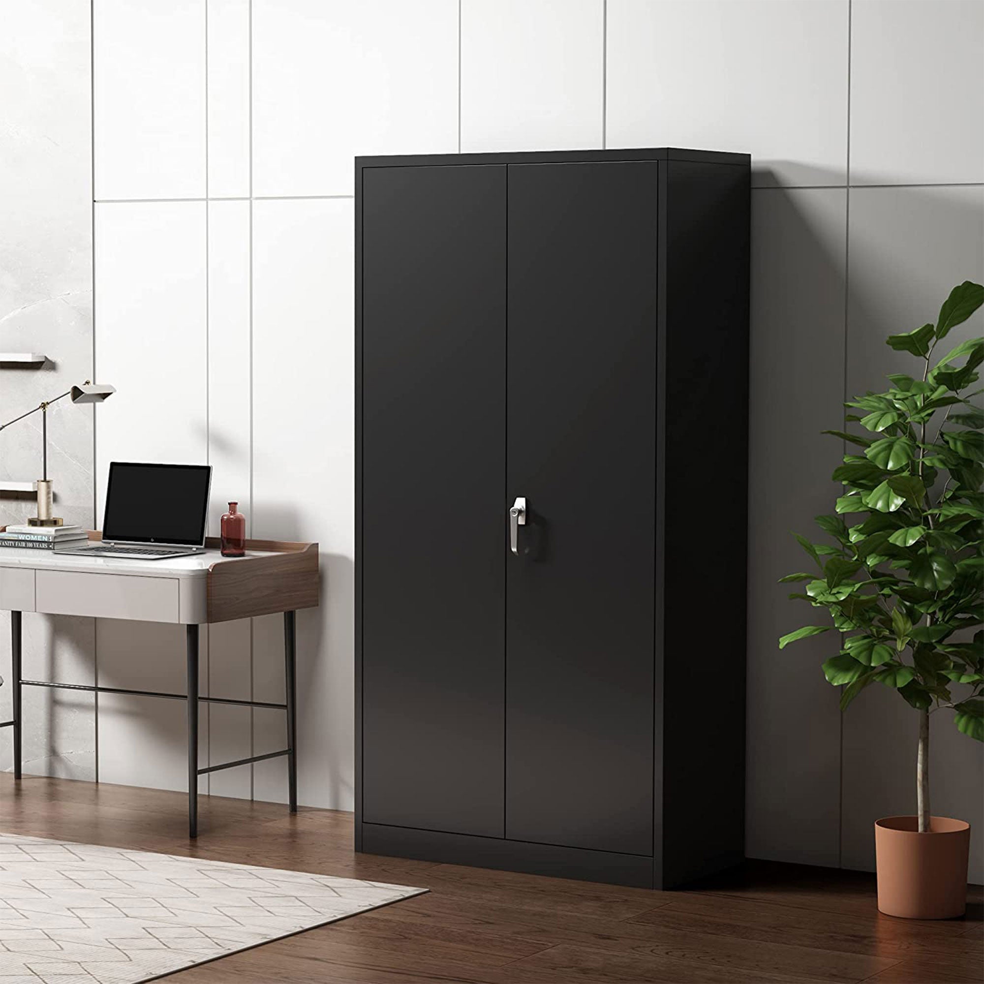 Aobabo 4 Adjustable Shelves Metal Office Locking Storage Filing Cabinet (Used)