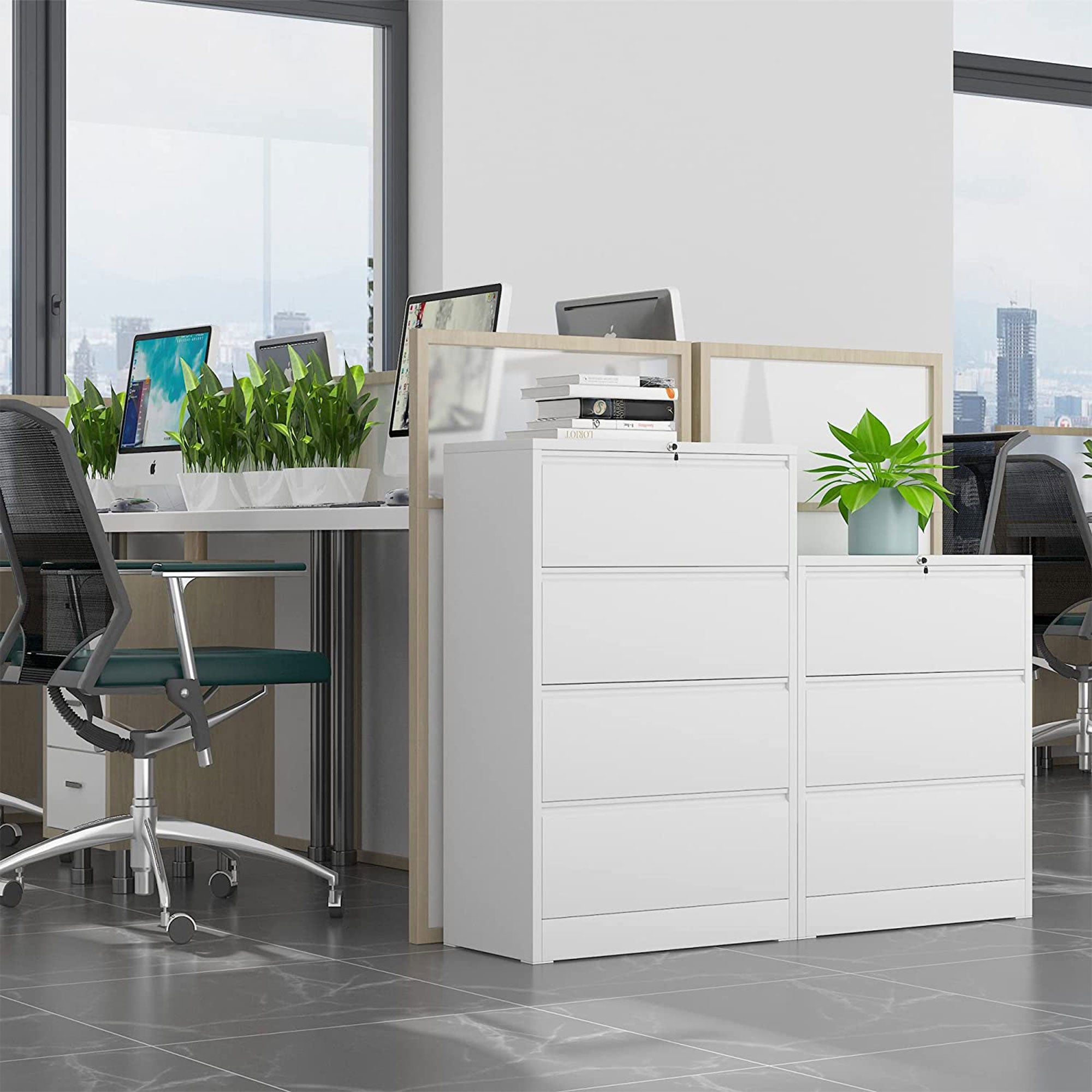 AOBABO Lateral File Cabinet w/ Lock for Letter/Legal Size Paper (Open Box)