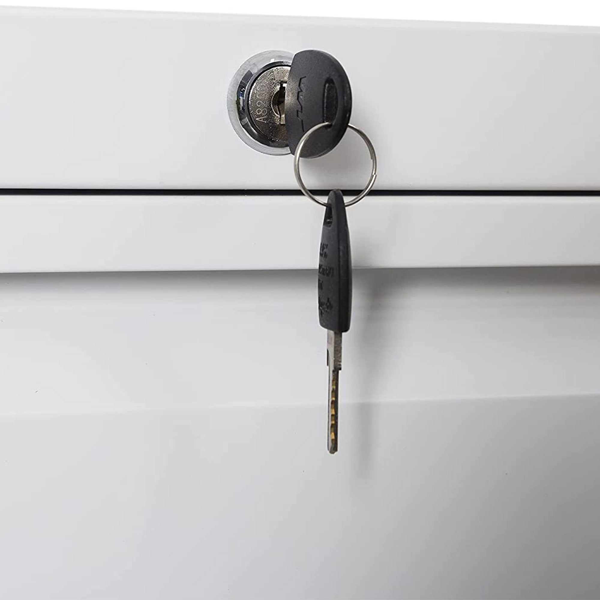AOBABO 4 Drawer Lateral File Cabinet with Lock for Letter Sized Paper, White