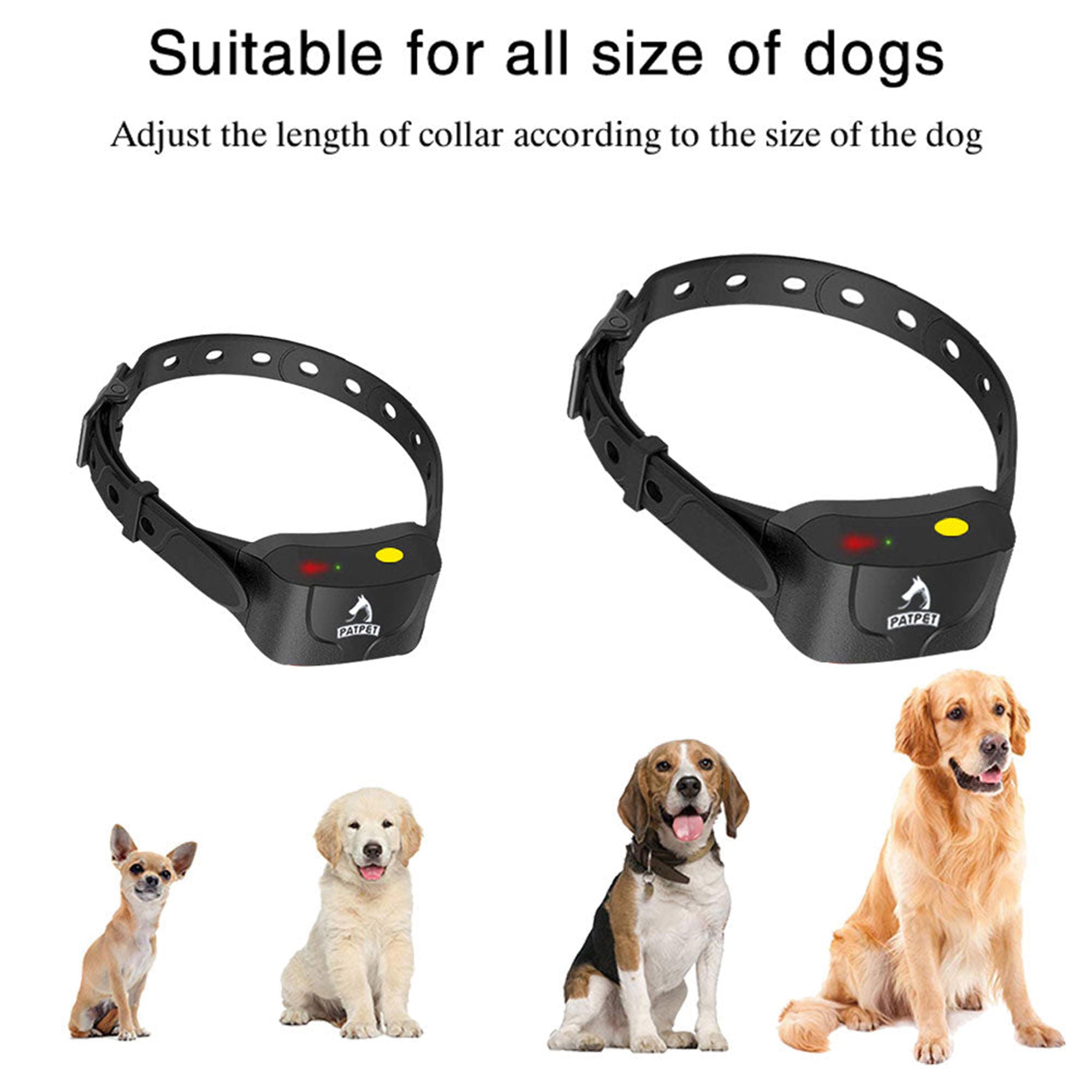PATPET 650A Rechargeable Waterproof Training Collar with 640A Dog Shock Collar