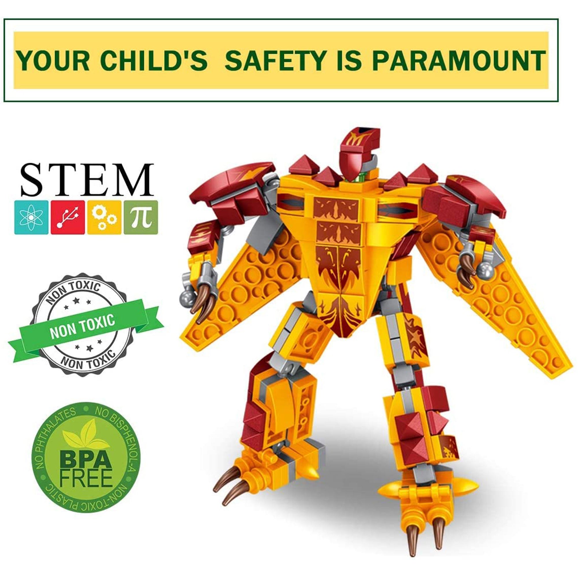 Panlos 8 in 1 Dinosaur & Robot Toy Building Blocks Model Kit, 979 Pc (Open Box) - VMInnovations