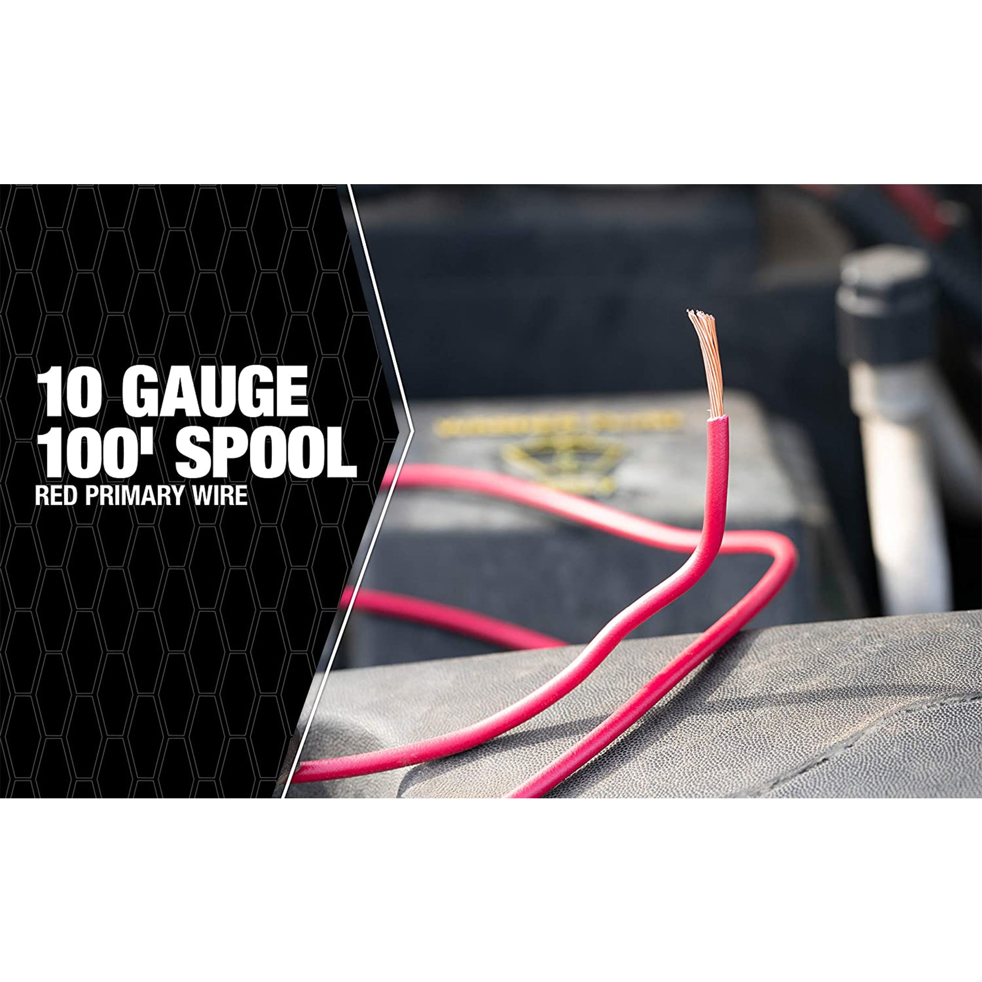Southwire 55672123 10 Gauge 100 Foot Bulk Spool PVC Jacket Primary Wire, Red