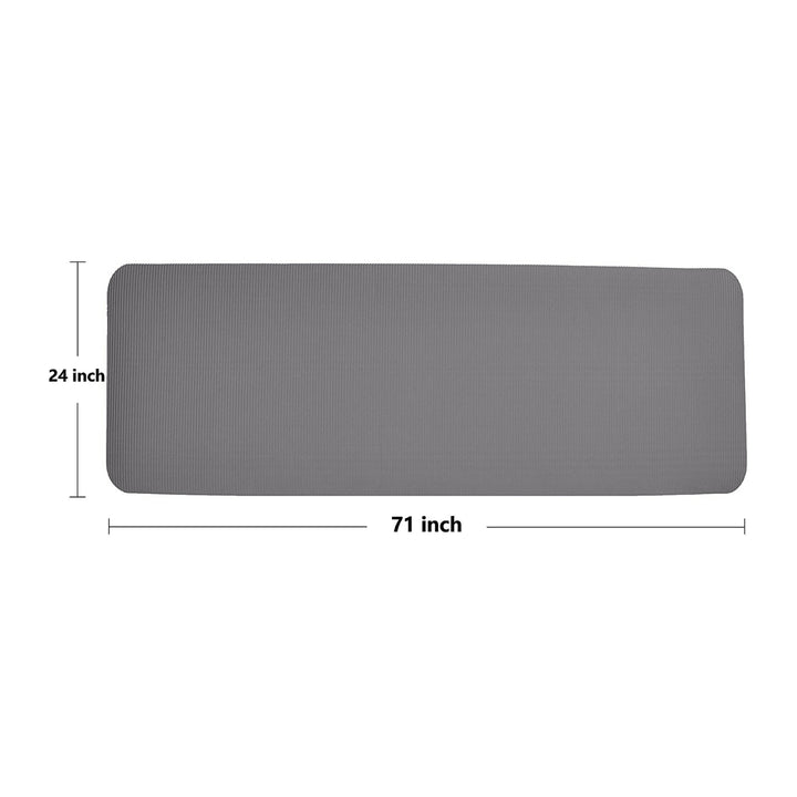 BalanceFrom Fitness GoYoga+ 71x24in Exercise Yoga Mat w/Knee Pad & Strap, Gray - VMInnovations