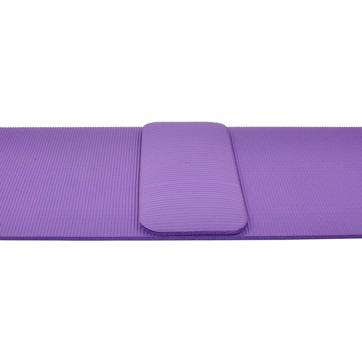 BalanceFrom Fitness GoYoga+ 71x24in Exercise Yoga Mat w/Knee Pad & Strap, Purple - VMInnovations