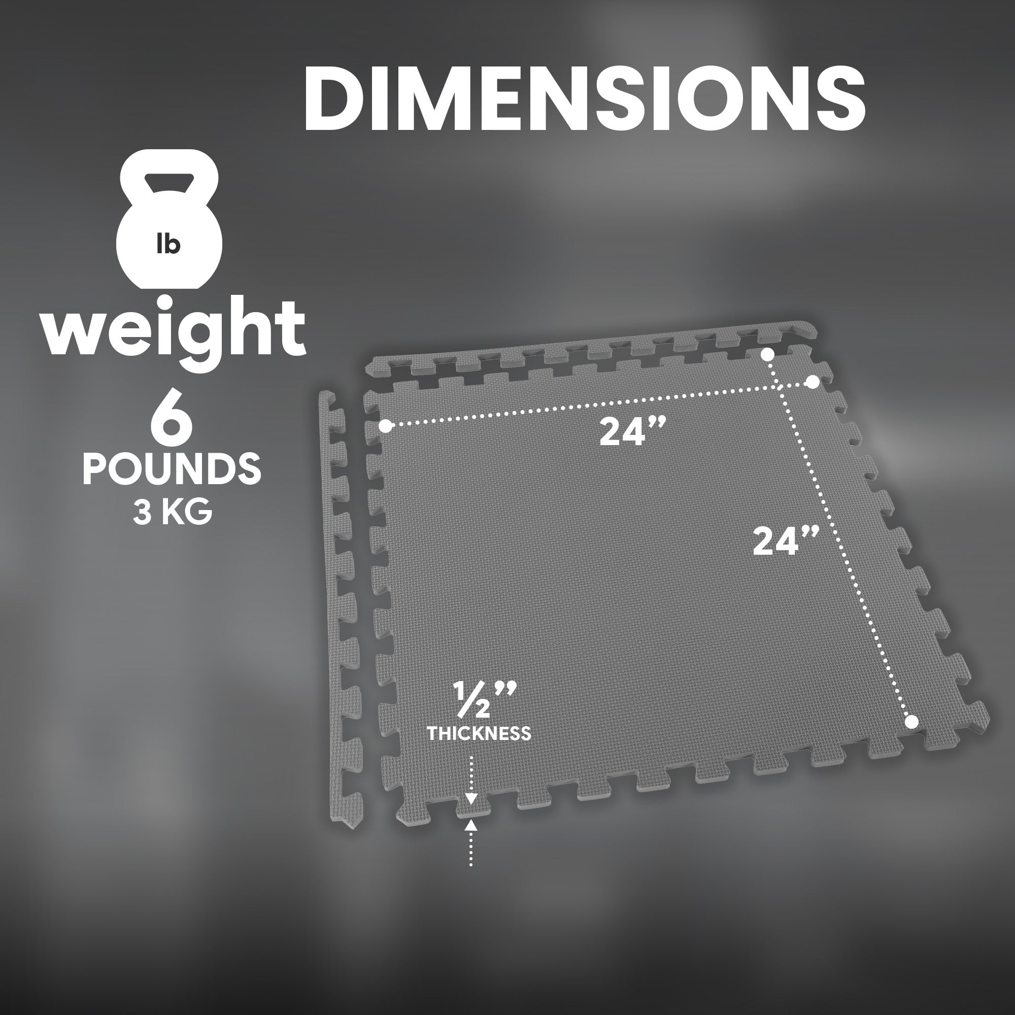 BalanceFrom Fitness 48 Sq Ft Interlocking EVA Foam Exercise Mat Tiles (Open Box) - VMInnovations