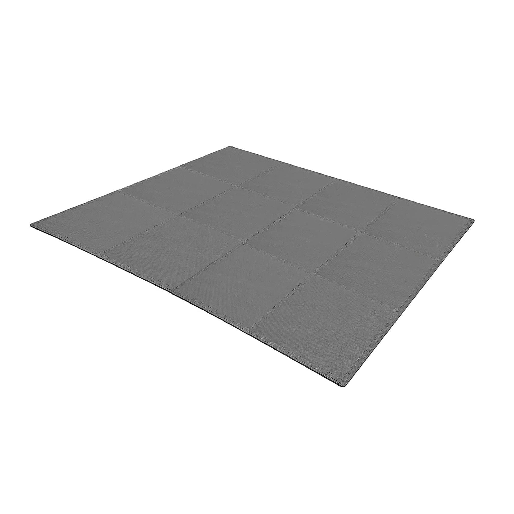 BalanceFrom Fitness 48 Sq Ft Interlocking EVA Foam Exercise Mat Tiles, Gray - VMInnovations