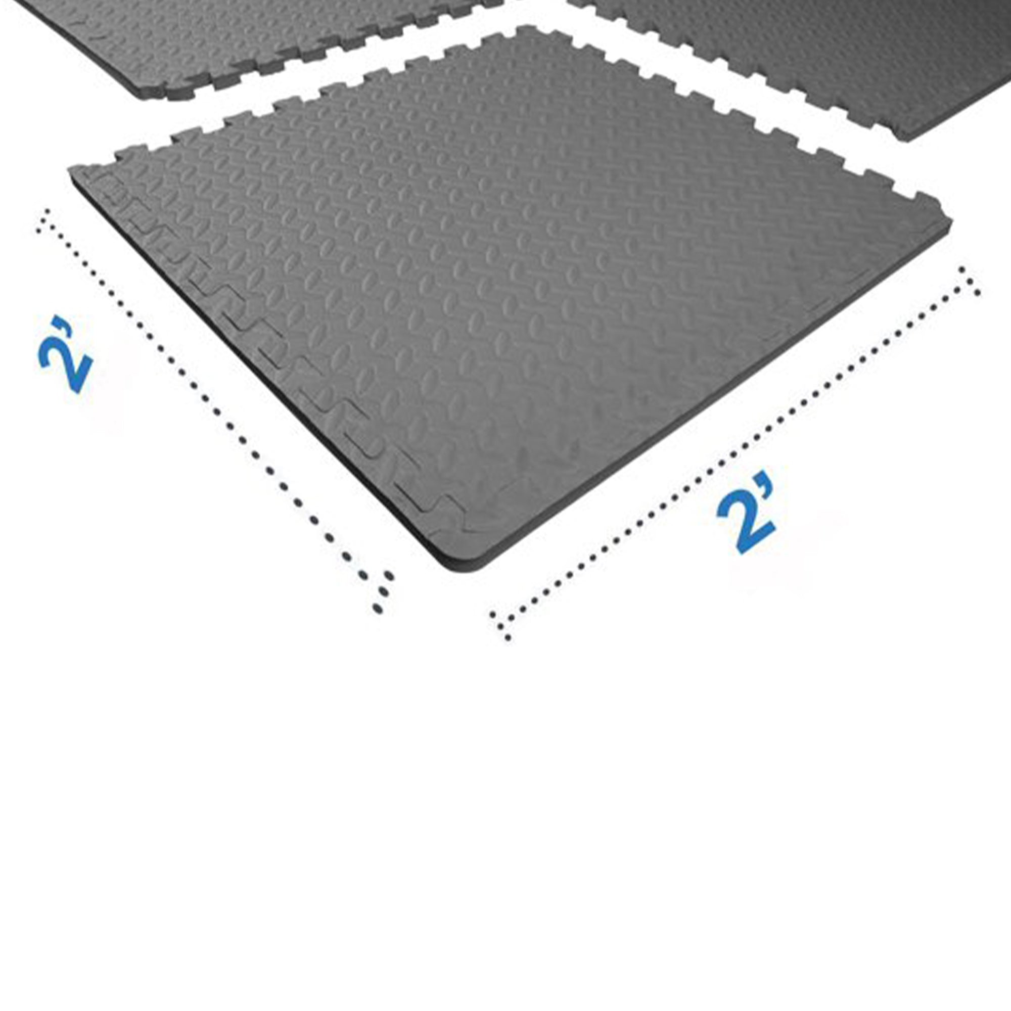 BalanceFrom Fitness 96 Sq Ft Interlocking EVA Foam Exercise Tiles, Gray (Used) - VMInnovations