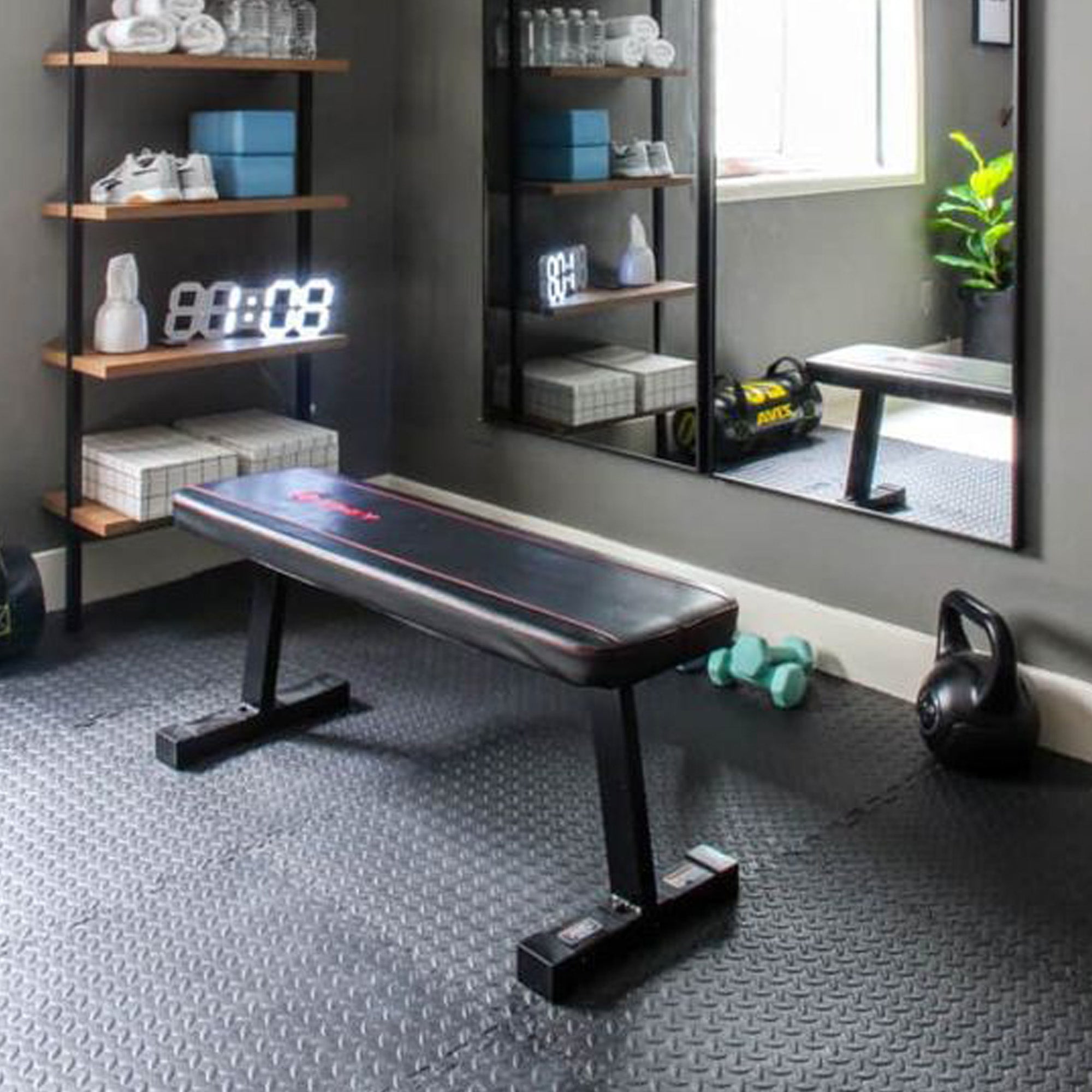 BalanceFrom Fitness 96 Sq Ft Interlocking EVA Foam Mat Tiles, Black (Used) - VMInnovations